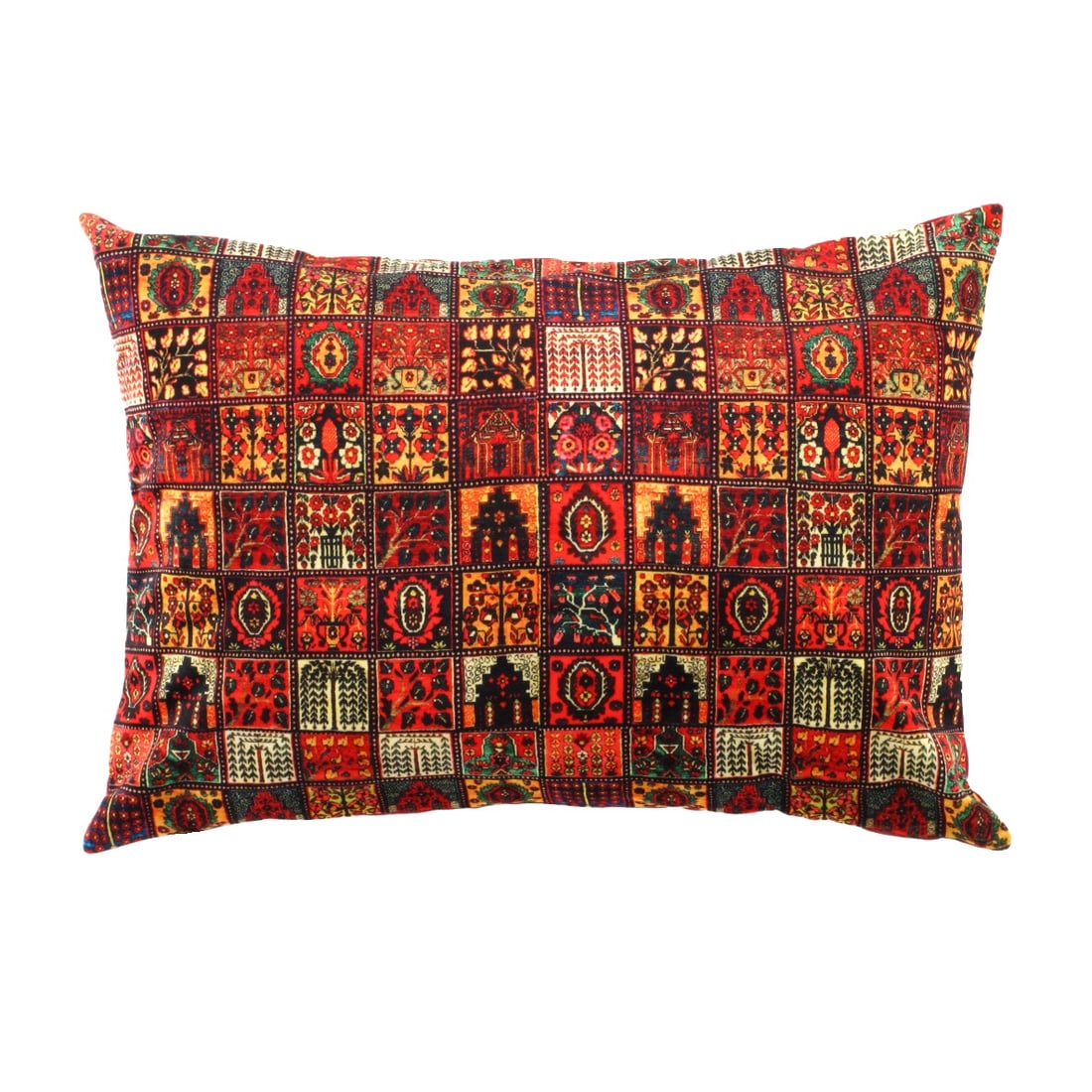 Persian Rug Bakhtiari design Pillow 18' X 26': Persian Rug Bakhtiari design Pillow 18' X 26' - New, Bakhtiari, N/A, Velvet Silk, 300 -IR 117- 862.This item is part of our fine auction collection which includes many fine home accessories including 