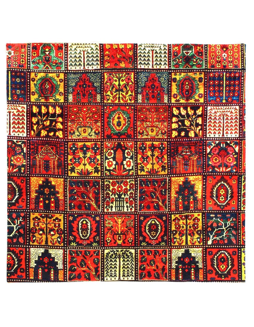 Vintage Bakhtiari design Velvet table cloth 3'2'' X 3'2'' (1 of 3)