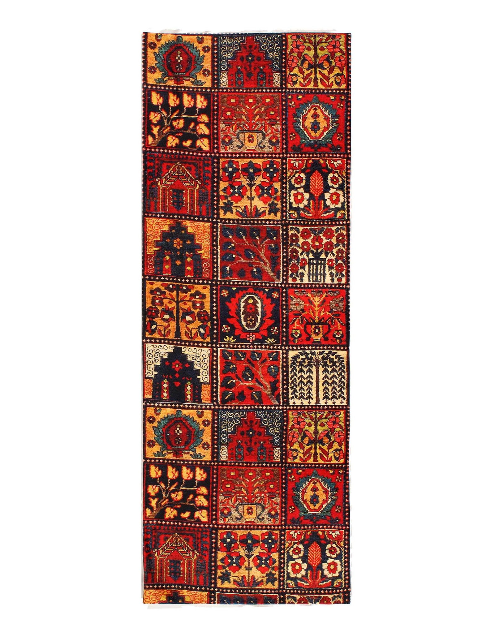 Vintage Bakhtiari design Velvet table cloth 1'7'' X 4'7'': Vintage Bakhtiari design Velvet table cloth 1'7'' X 4'7'' - , Bakhtiari, N/A, Velvet Silk, 300 -D11700- 862.This item is part of our fine auction collection which includes many fine home accessories i