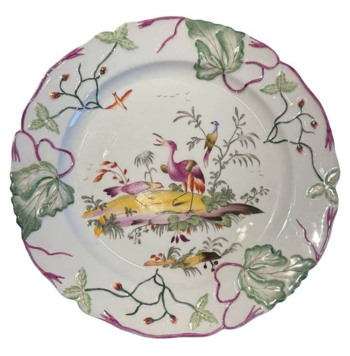 Decorative Port Royal Bird Peacock Cherry Blossom Leaf Plate Tropical Plates 10" (1 of 4)