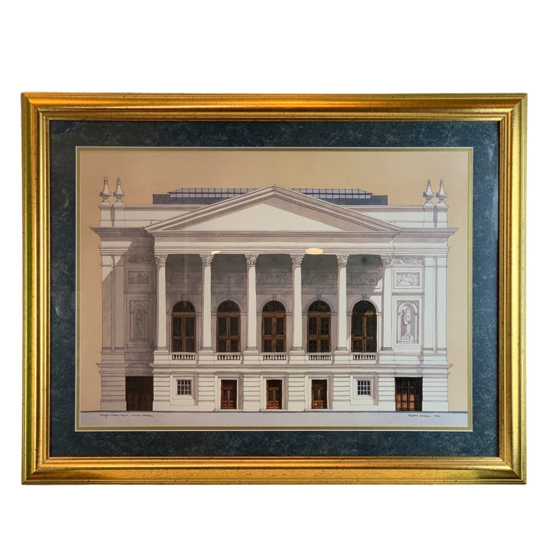 Royal Opera House, Covent Garden London 28'' X 36'' X 1": Royal Opera House, Covent Garden London - 1970, English, N/A, Glass, 300 -D12166- 862.This item is part of our fine auction collection which includes many fine home accessories including antique rugs,