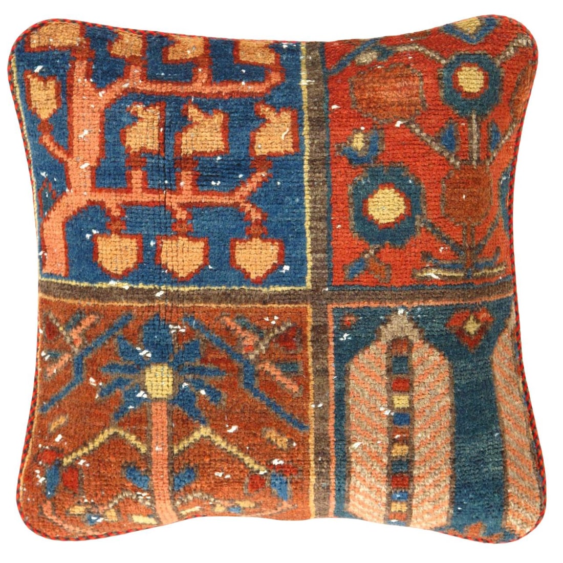 Pasargad Vintage Hand Knotted Farahan Rug Pillow 20": Pasargad Vintage Hand Knotted Farahan Rug Pillow 20" - N/A, Farahan, Hand-Woven, Lamb's Wool, 300 -K 242- 862.This item is part of our fine auction collection which includes many fine home accessories