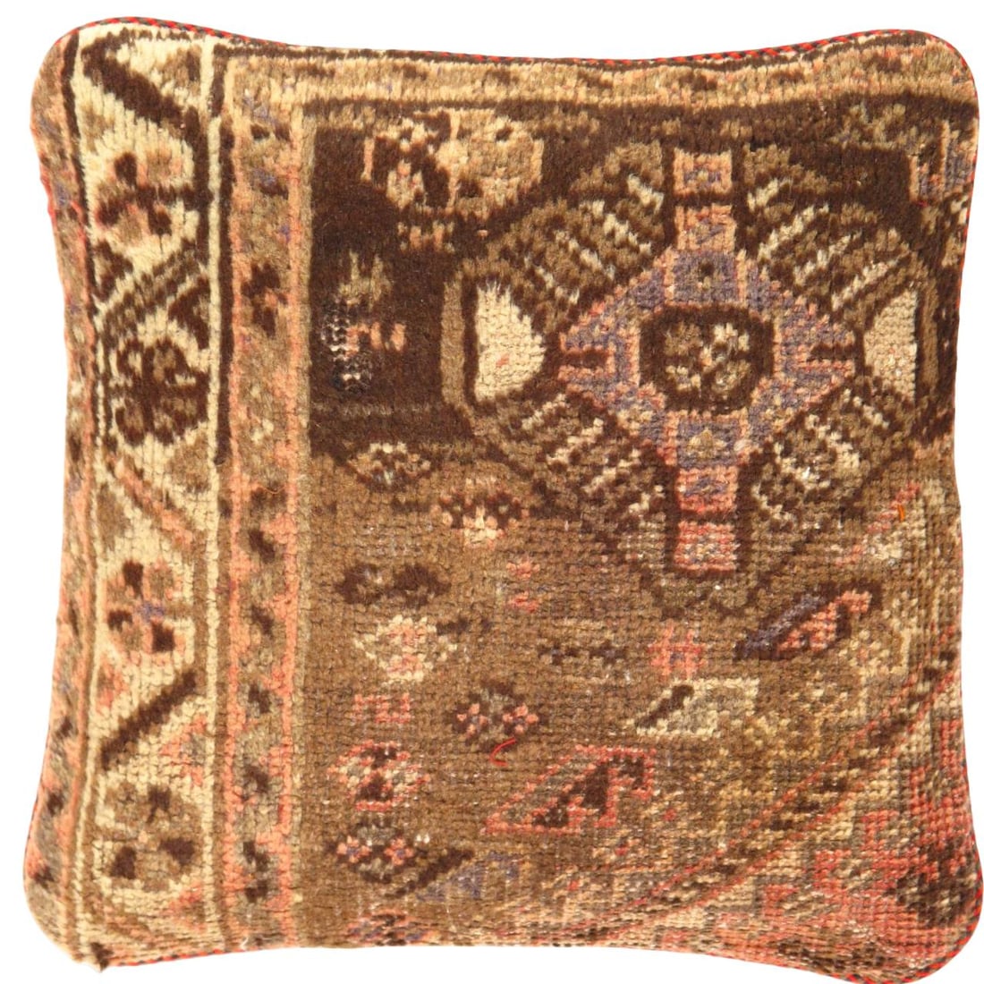 Pasargad Vintage Hand Knotted Farahan Rug Pillow 20": Pasargad Vintage Hand Knotted Farahan Rug Pillow 20" - N/A, Farahan, Hand-Woven, Lamb's Wool, 300 -K 222- 862.This item is part of our fine auction collection which includes many fine home accessories