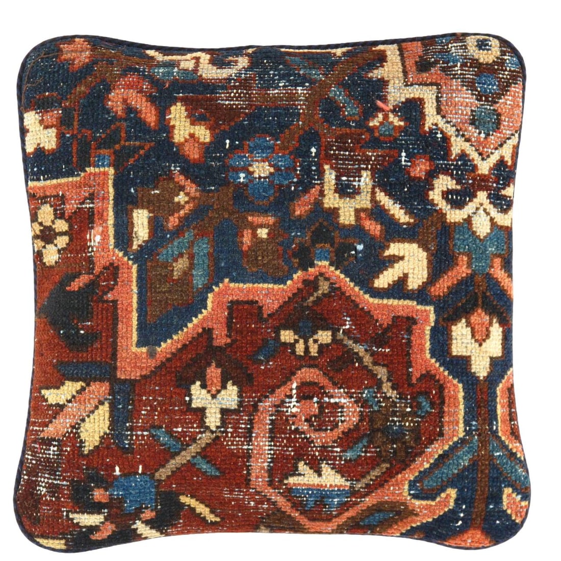 Pasargad Vintage Hand Knotted Farahan Rug Pillow 20": Pasargad Vintage Hand Knotted Farahan Rug Pillow 20" - N/A, Farahan, Hand-Woven, Lamb's Wool, 300 -K 187 B- 862.This item is part of our fine auction collection which includes many fine home accessori