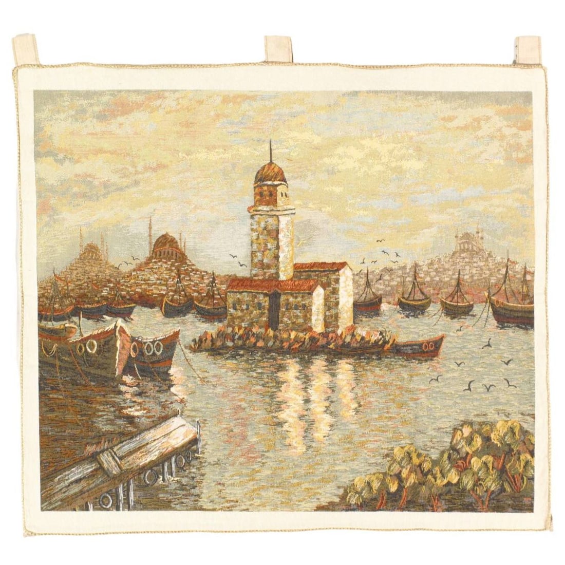 Flemish Wall Tapestry 2'4'' X 2'8'': Flemish Wall Tapestry 2'4'' X 2'8'' - New, French, Hand-Knotted, Cotton, 300 -D14556- 862.This item is part of our fine auction collection which includes many fine home accessories including antique r