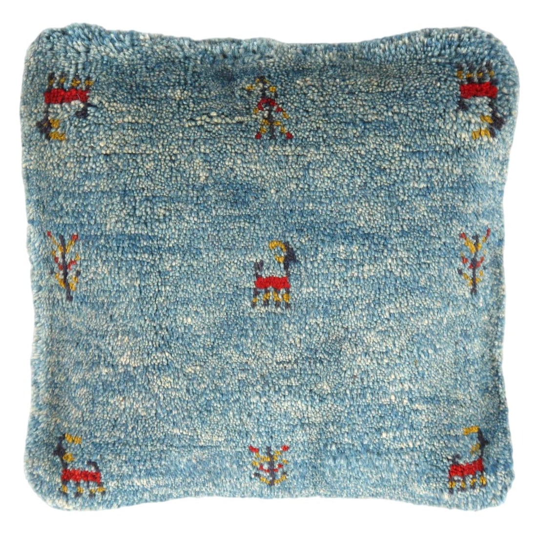 Persian Gabbeh Lori Baft Pillow 16" X 16": Persian Gabbeh Lori Baft Pillow PG 99 - New, Gabbeh, Hand-made, Lamb's Wool, 300 -PG 342- 862.This item is part of our fine auction collection which includes many fine home accessories including antiq