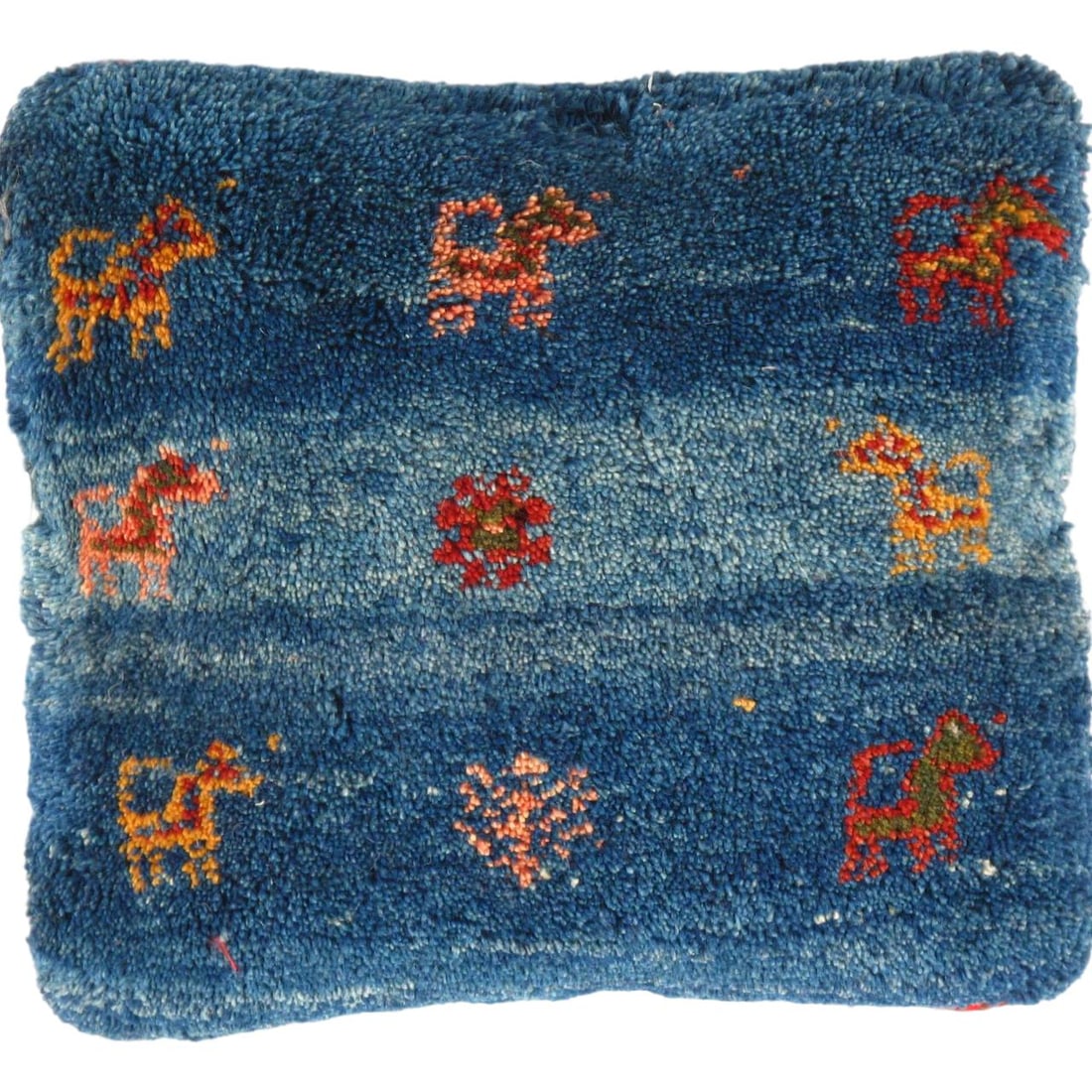 Fine Hand knotted Gabbeh pillow 15"X 15" (1 of 2)