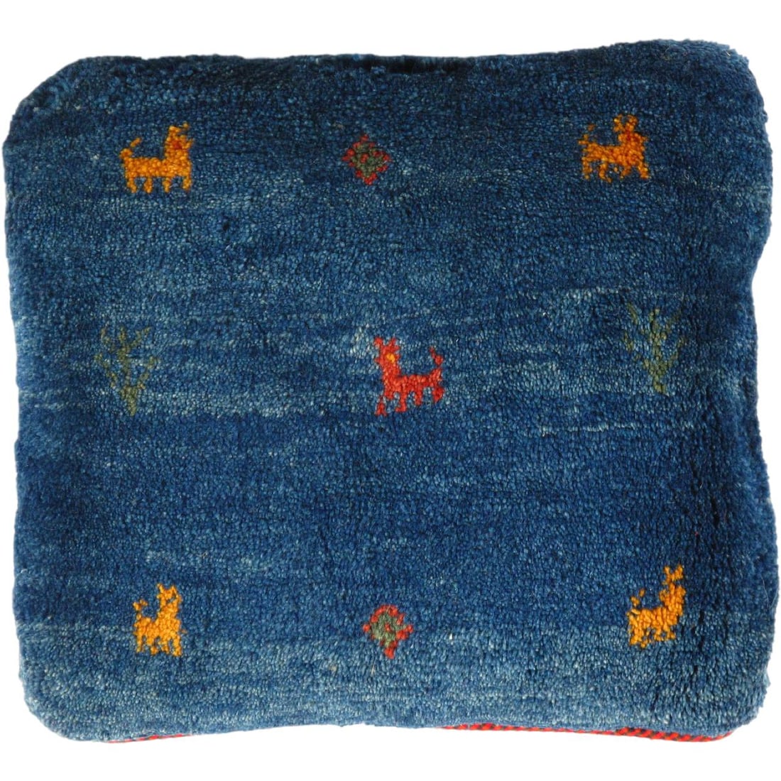 Fine Hand knotted Gabbeh pillow 17"X 17": Fine Hand knotted Gabbeh pillow 17"X 17" - N/A, Gabbeh, Hand-Woven, Lamb's Wool, 300 -PG 412- 862.This item is part of our fine auction collection which includes many fine home accessories including a