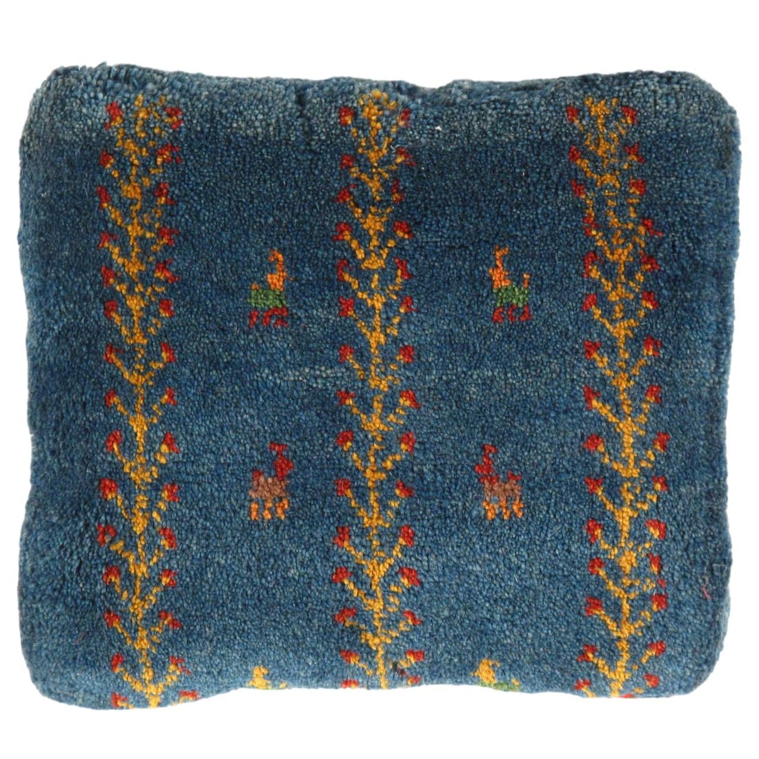 Fine Hand knotted Persian Gabbeh pillow 15'' X 16'': Fine Hand knotted Persian Gabbeh pillow 15'' X 16'' - New, Gabbeh, Handmade , Lamb's Wool, 300 -PG 306- 862.This item is part of our fine auction collection which includes many fine home accessories i