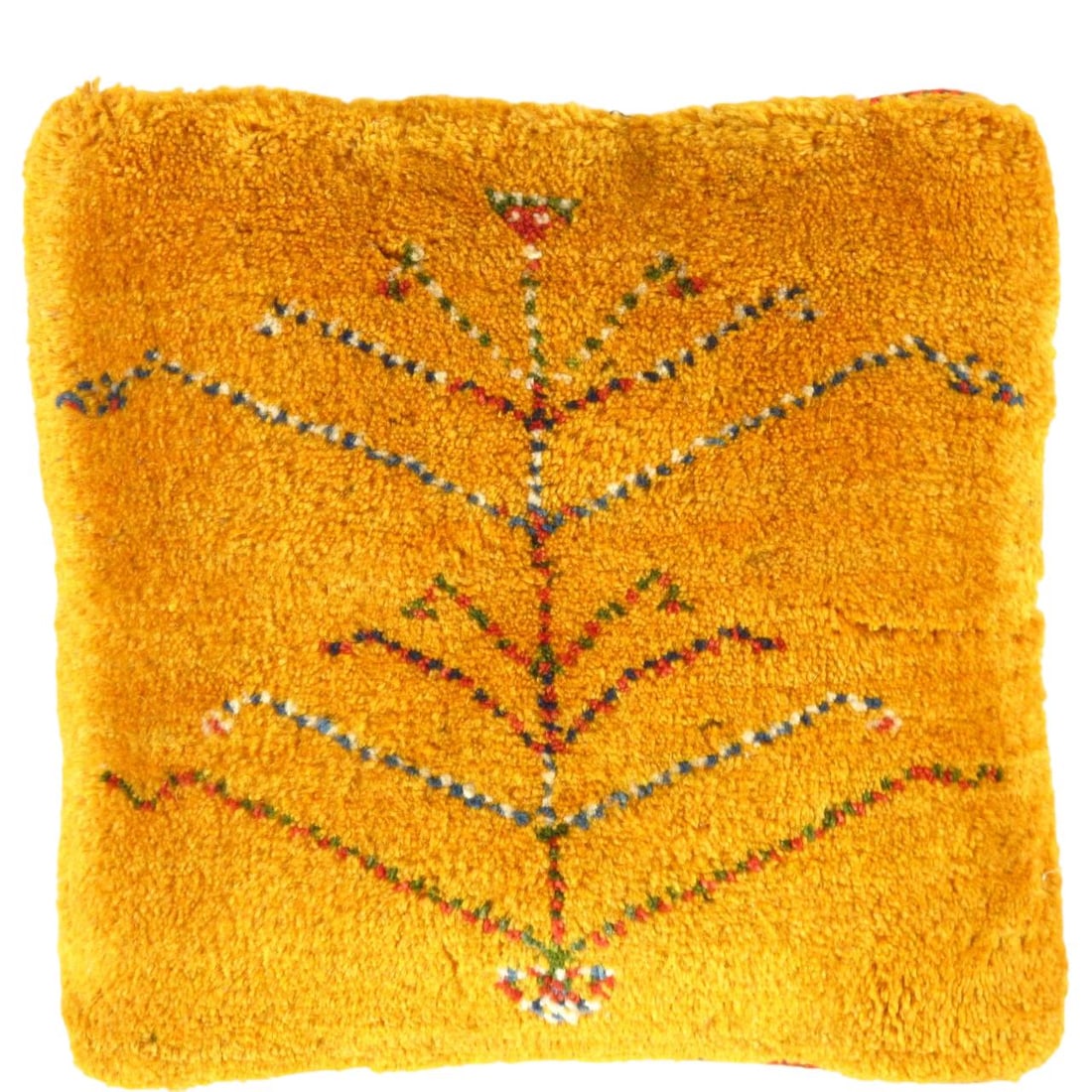 Fine Hand knotted Gabbeh pillow 16"X 16": Fine Hand knotted Gabbeh pillow 14"X 14" - N/A, Gabbeh, Hand-Woven, Lamb's Wool, 300 -PG 420- 862.This item is part of our fine auction collection which includes many fine home accessories including a