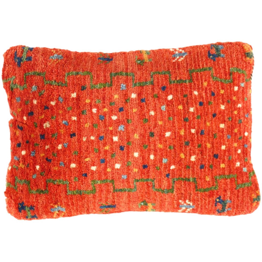 Fine Hand knotted Gabbeh pillow 16"X 22'': Fine Hand knotted Gabbeh pillow 16"X 22" - N/A, Gabbeh, Hand-Woven, Lamb's Wool, 300 -PG 262- 862.This item is part of our fine auction collection which includes many fine home accessories including a