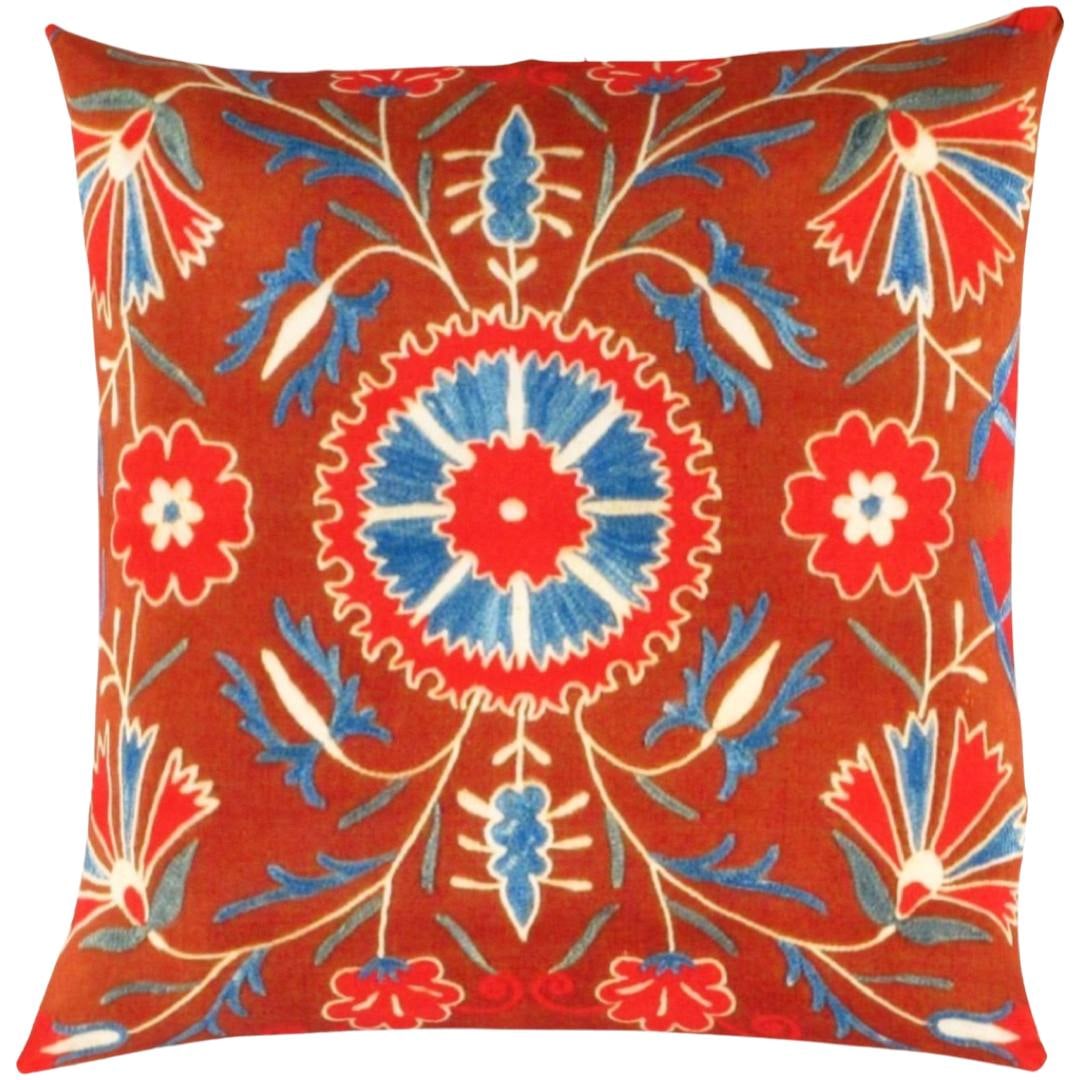 Turkish Ikat Modern Design Pillow 16"x 16": Turkish Suzani Design Pillow 16"x 16" , Silk, Suzani New ,300 -TSP 207 A- 862.This item is part of our fine auction collection which includes many fine home accessories including antique rugs, vintage
