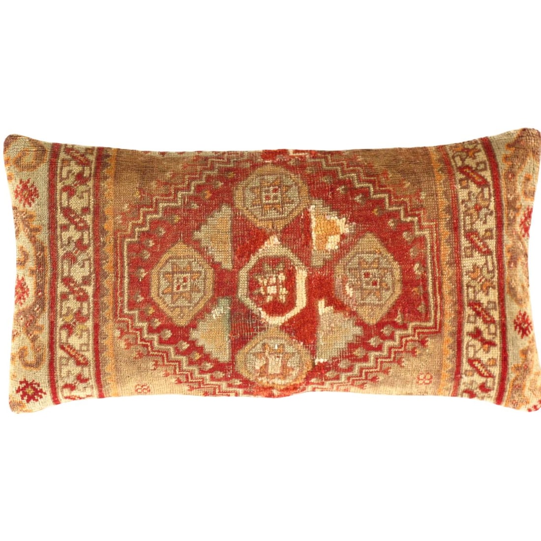 Vintage Turkish Pasargad Hand Knotted Pillow 16'' X 30'': Vintage Turkish Pasargad Hand Knotted Pillow 16'' X 30'', Turkish, Hand-made, wool, 300 -k 267- 862.This item is part of our fine auction collection which includes many fine home accessories including