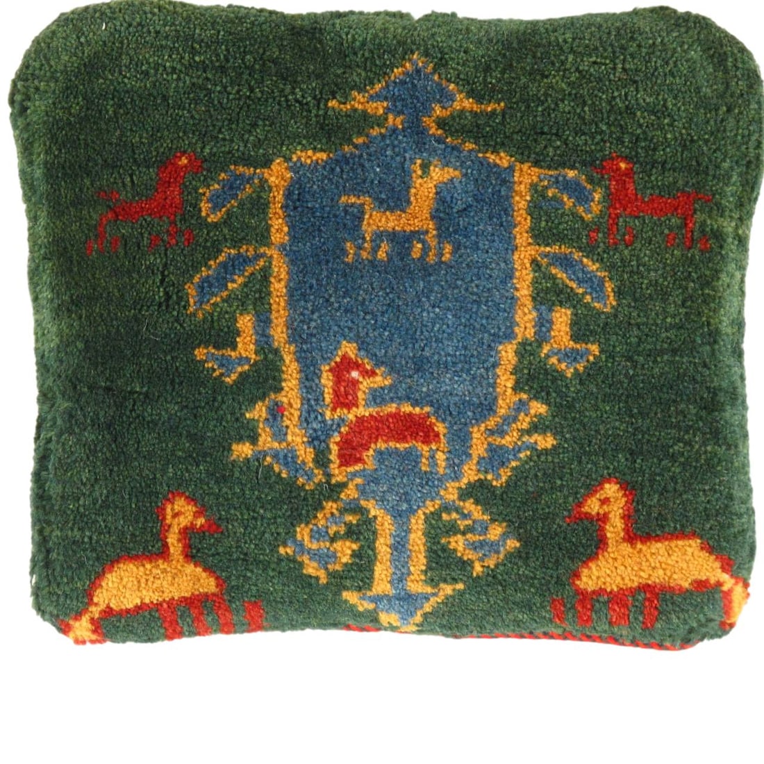 Fine Hand knotted Gabbeh pillow 15"X 17" (1 of 2)