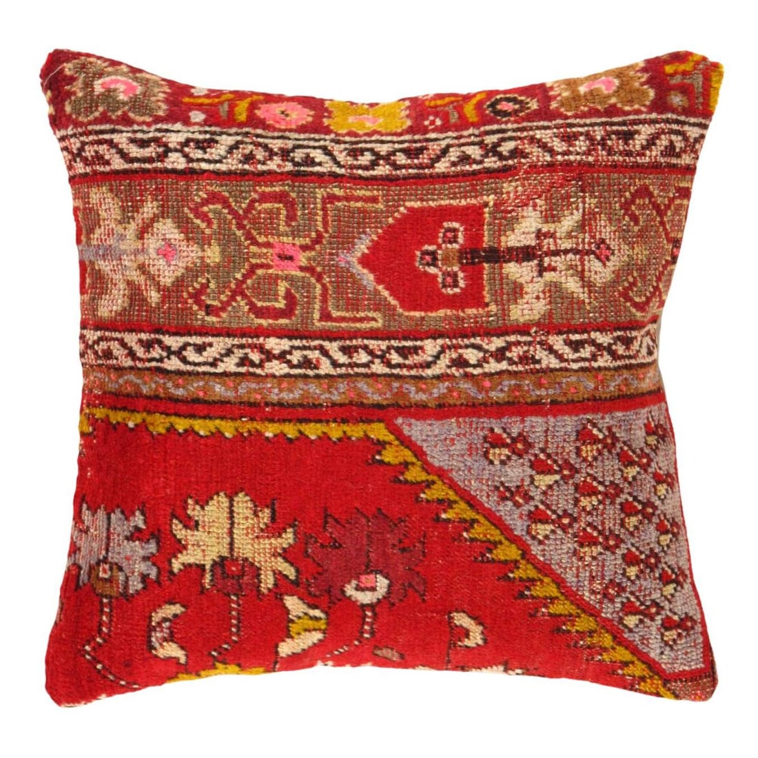 Vintage Turkish Pasargad Hand Knotted Pillow 18'': Vintage Turkish Pasargad Hand Knotted Pillow 18'' - New, Turkish, Hand-made, Lamb's Wool, 300 -K 186- 862.This item is part of our fine auction collection which includes many fine home accessories inc