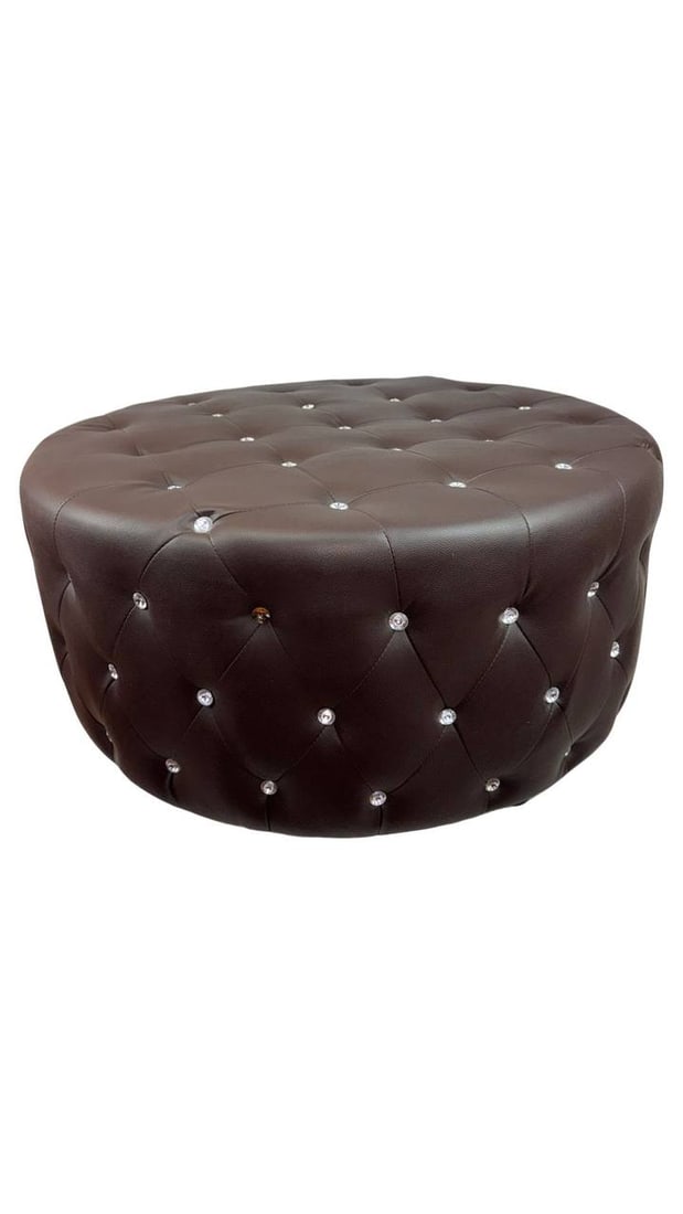 Pasargad Fine April Chesterfield Ottoman: Pasargad Fine April Chesterfield Ottoman - 0, Traditional, N/A, PU-Leather, 300 -PF0021- 862.This item is part of our fine auction collection which includes many fine home accessories including antiqu