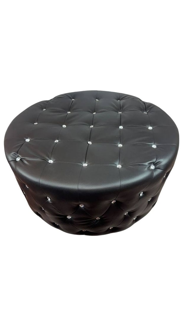 Pasargad Fine April Chesterfield Ottoman: Pasargad Fine April Chesterfield Ottoman - New, Casual, N/A, PU-Leather, 300 -PF0017- 862.This item is part of our fine auction collection which includes many fine home accessories including antique r