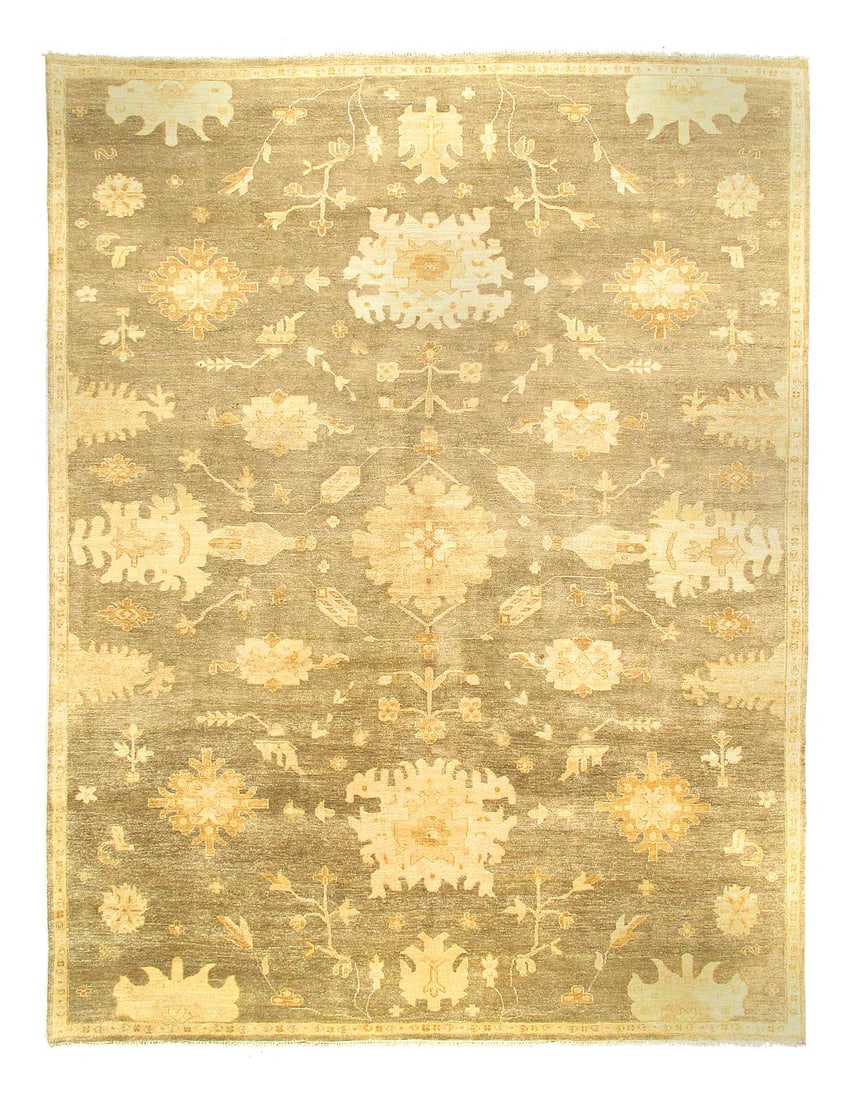 Fine Hand Knotted Oushak design Rug 8'6"x 11'6": Fine Hand Knotted Oushak design Rug 8'6"x 11'6" - NEW, Oushak, Hand-Knotted, Lamb's Wool, 300 -D15263- 862.This item is part of our fine auction collection which includes many fine home accessories in