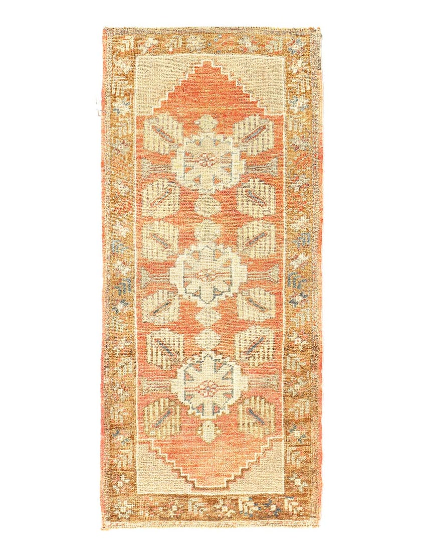 Antique Turkish Oushak Rug 1'7"X 3'7": Antique Turkish Oushak Rug 1'7"X 3'7"- antique, oushak, Hand-Knotted, Lamb's Wool, 300 -D15426- 862.This item is part of our fine auction collection which includes many fine home accessories including