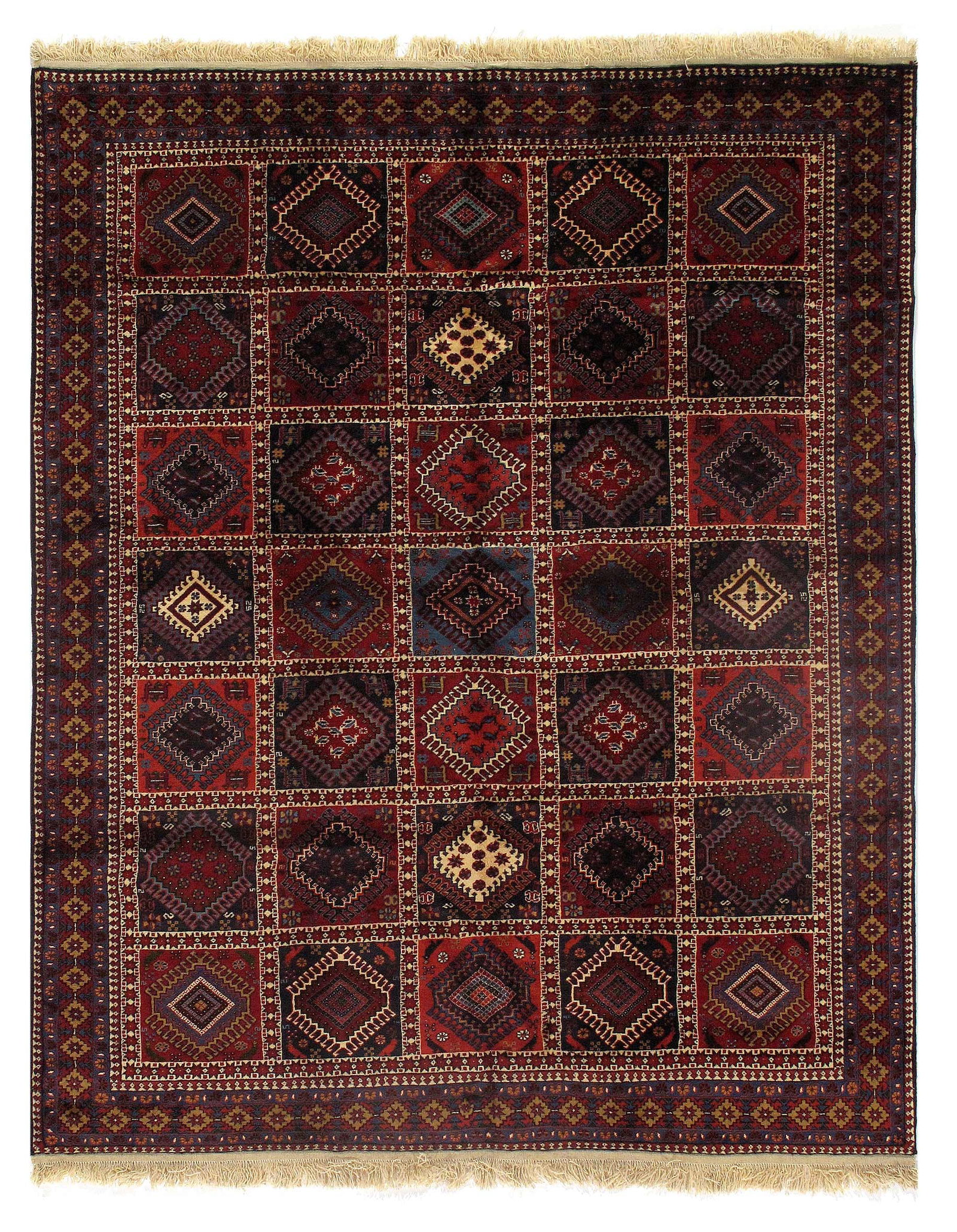 Red Persian Hand Knotted yalameh 6'7'' X 8'2'' (1 of 5)