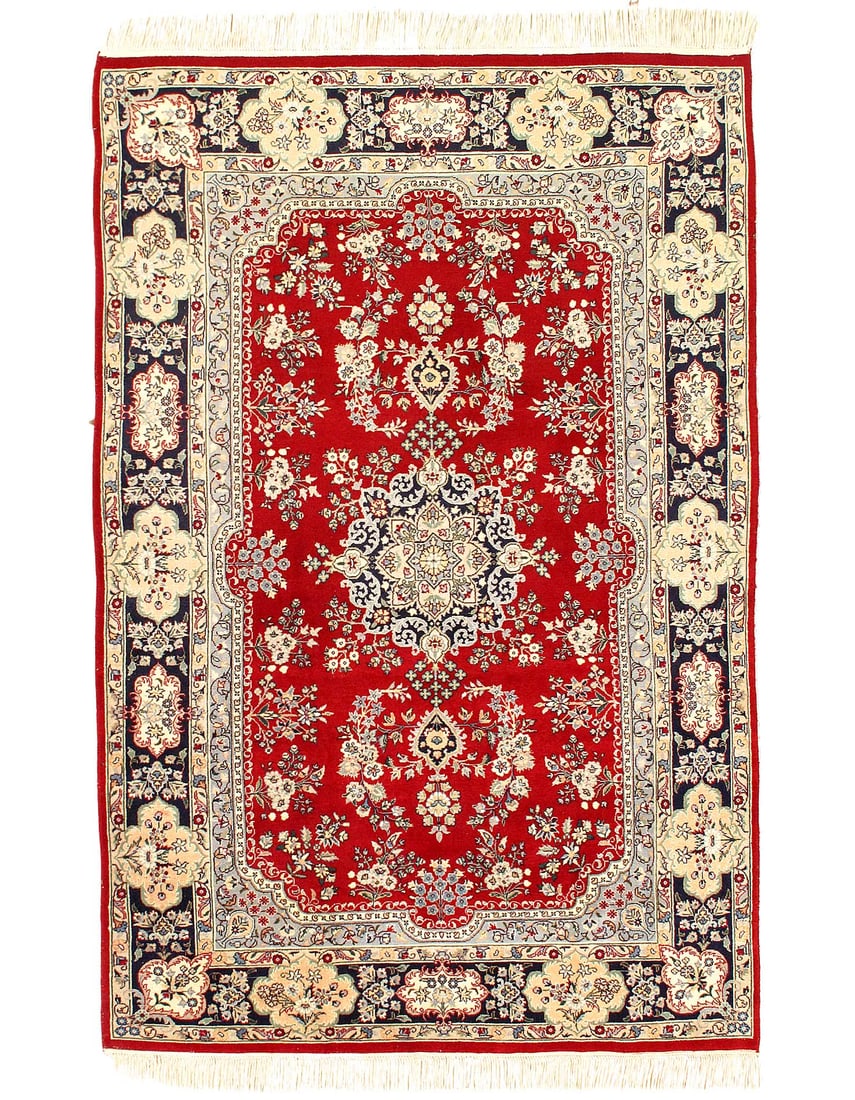 Kashan Design Hand-Knotted 4'7" X 7': Kashan Design Hand-Knotted 4'7" X 7' - New, Tabriz, Hand-Knotted, Wool, 300 -D03189- 862.This item is part of our fine auction collection which includes many fine home accessories including antique ru