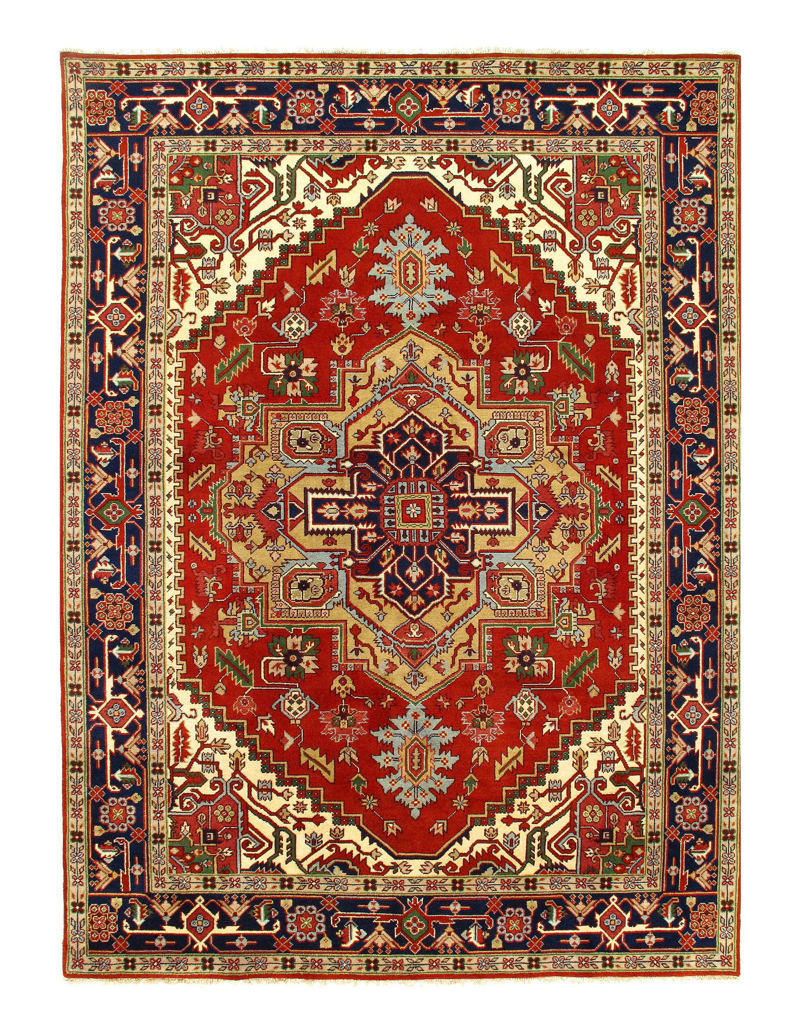 Rust Fine Hand-Knotted Serapi Design 9' X 12' (1 of 8)