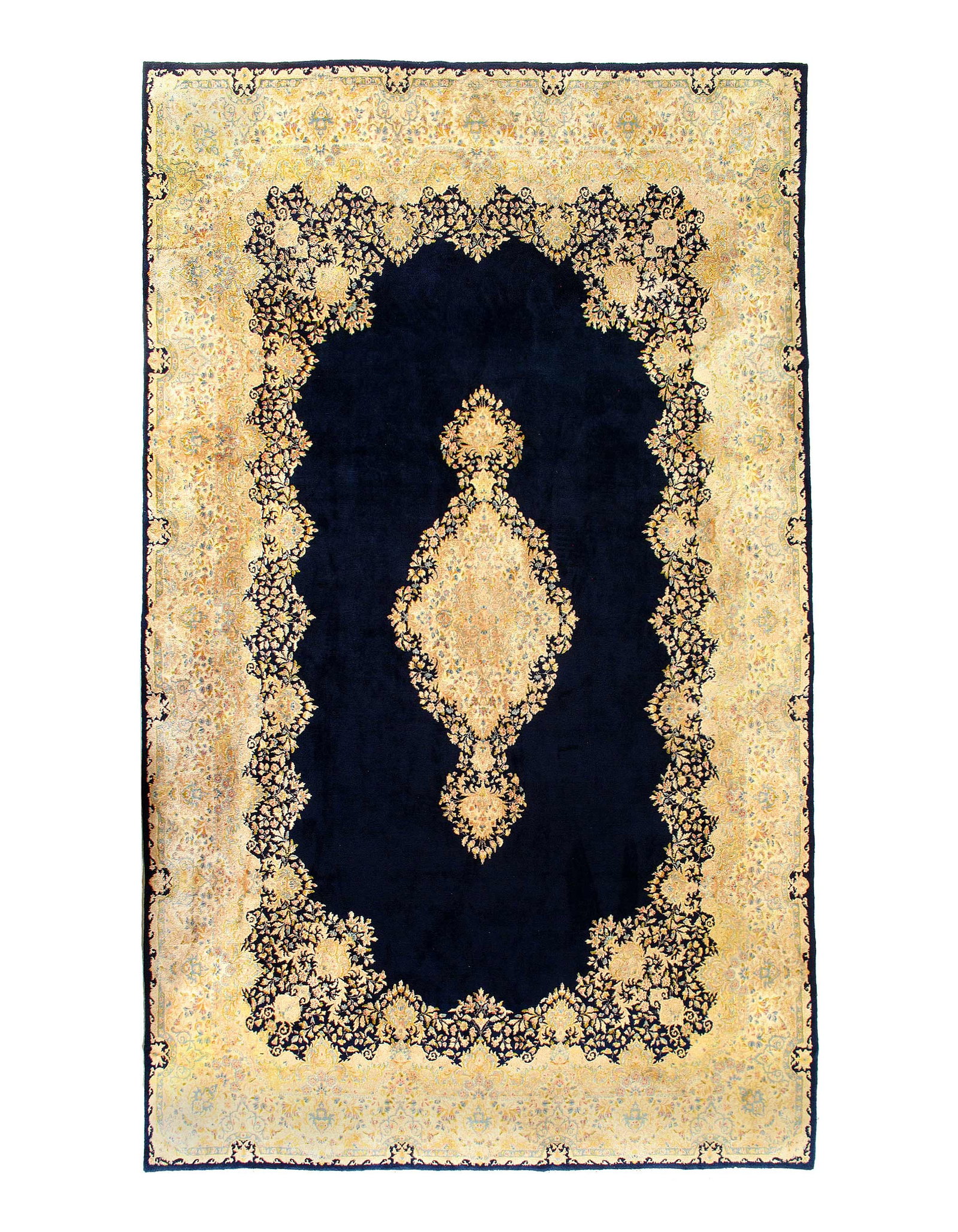 Fine Hand knotted Persian Kerman rug 10' X 16'9'' (1 of 4)