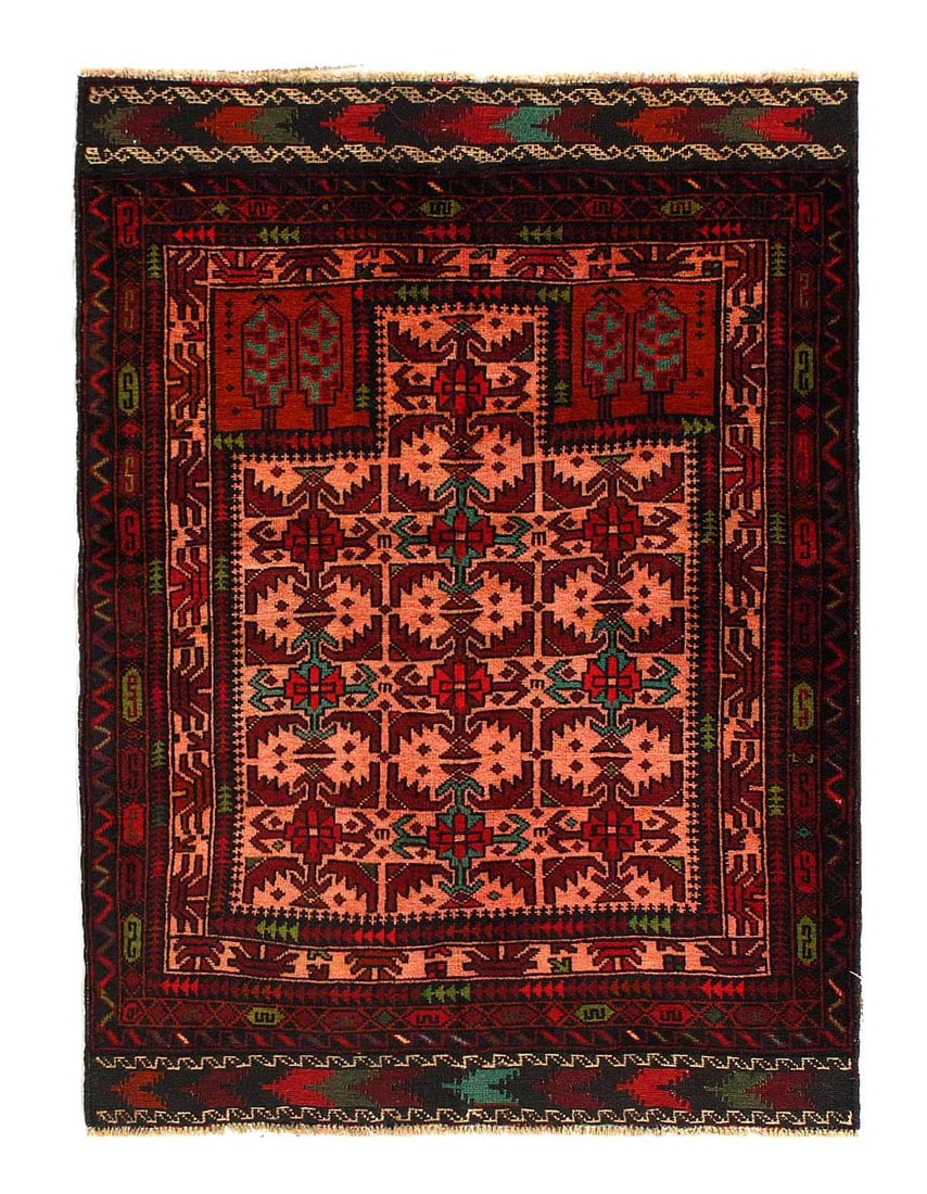 Fine Hand knotted balouchi Rug size 3'1'' X 4'1'': Fine Hand knotted balouchi Rug size 3'1'' X 4'1''- New , Balouchi, Hand-Knotted, Lamb's Wool, 300 -D14962- 862.This item is part of our fine auction collection which includes many fine home accessorie