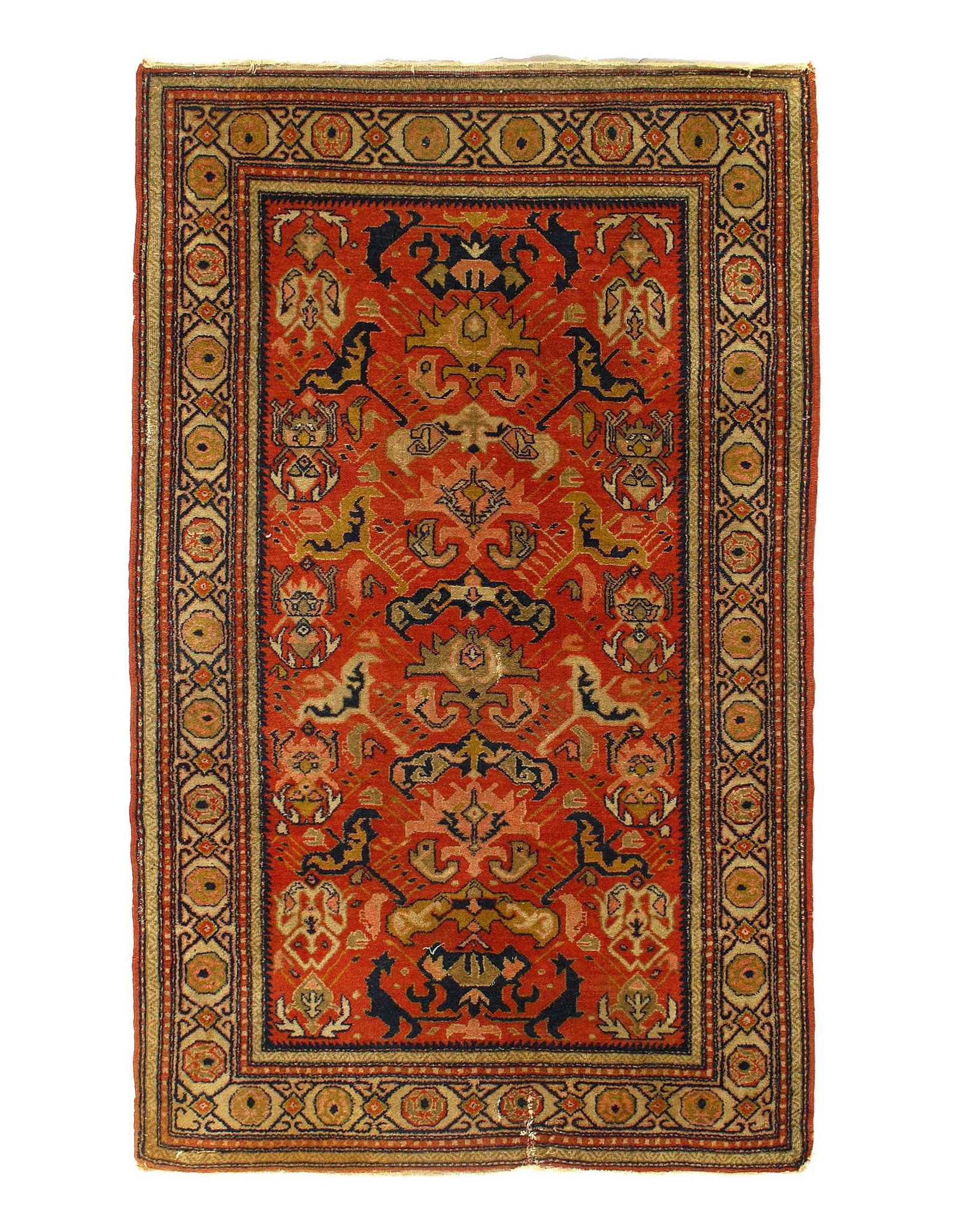 Fine Hand Knotted Antique Turkish Kazak 2'11'' X 4'11'': Fine Hand Knotted Antique Turkish Kazak 2'11'' X 4'11'' - Circa 1920, Kazak, Hand-Knotted, Lamb's Wool, 300 -D11666- 862.This item is part of our fine auction collection which includes many fine home 