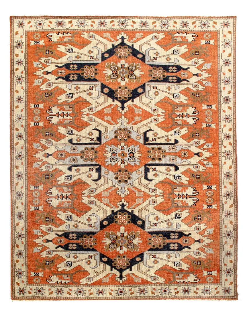 Fine Hand Knotted Kazak Design rug 7'11'' X 10'1'': Fine Hand Knotted Kazak Design rug 7'11'' X 10'1'' - New, Kazak, Hand-Knotted, Lamb's Wool, 300 -D12468- 862.This item is part of our fine auction collection which includes many fine home accessories 