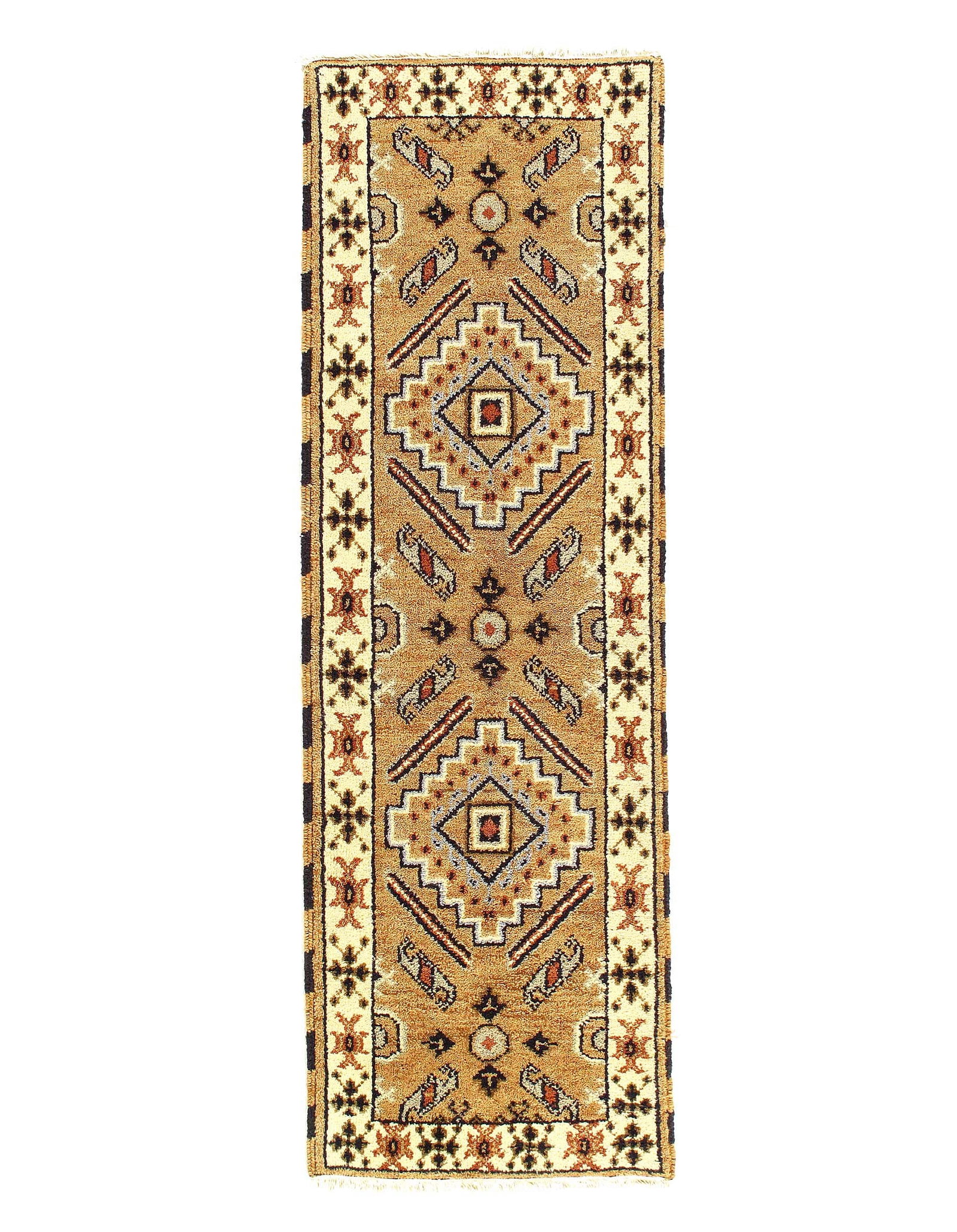 Fine hand Knotted Kazak design 2'2'' X 6'7'': Fine hand Knotted Kazak design 2'2'' X 6'7'' - New, Kazak, Hand-Knotted, Lamb's Wool, 300 -D04723- 862.This item is part of our fine auction collection which includes many fine home accessories includ