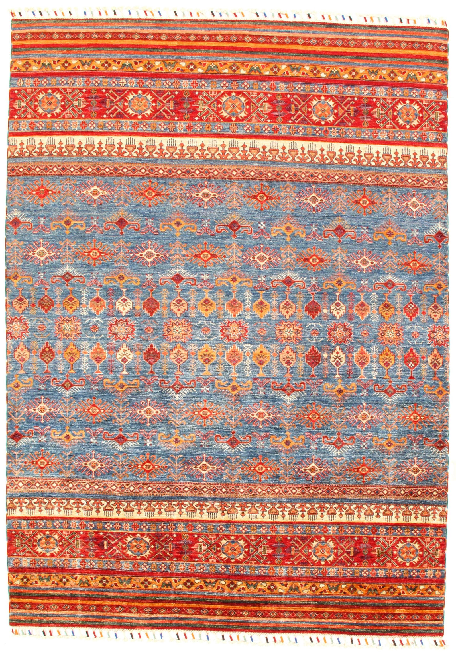 Navy Pak Super Kazak Lamb's Wool Rug 7' X 10' (1 of 3)