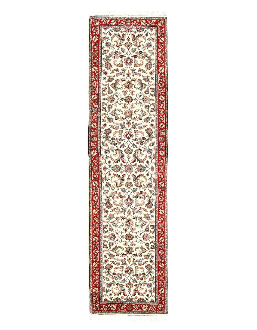 Fine Hand Knotted Persian Kashan design 2'7'' X 9'8'': Fine Hand Knotted Persian Kashan design 2'7'' X 9'8'' - New, Kashan, Hand-Knotted, Lamb's Wool, 300 -55742- 862.This item is part of our fine auction collection which includes many fine home accessori