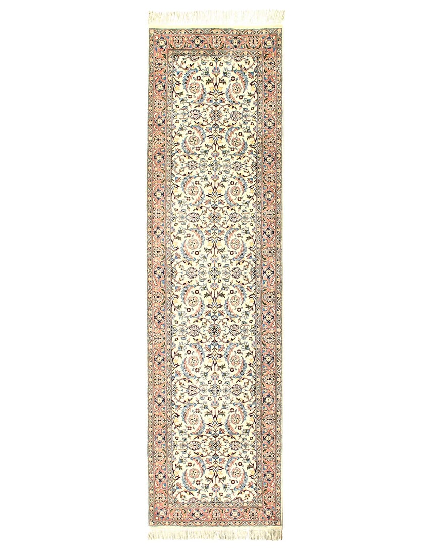 Fine Hand Knotted Persian Kashan design runner 2'8'' X 10': Fine Hand Knotted Persian Kashan design runner 2'8'' X 10' - New, Kashan, Hand-Knotted, Lamb's Wool, 300 -D03127- 862.This item is part of our fine auction collection which includes many fine home acc