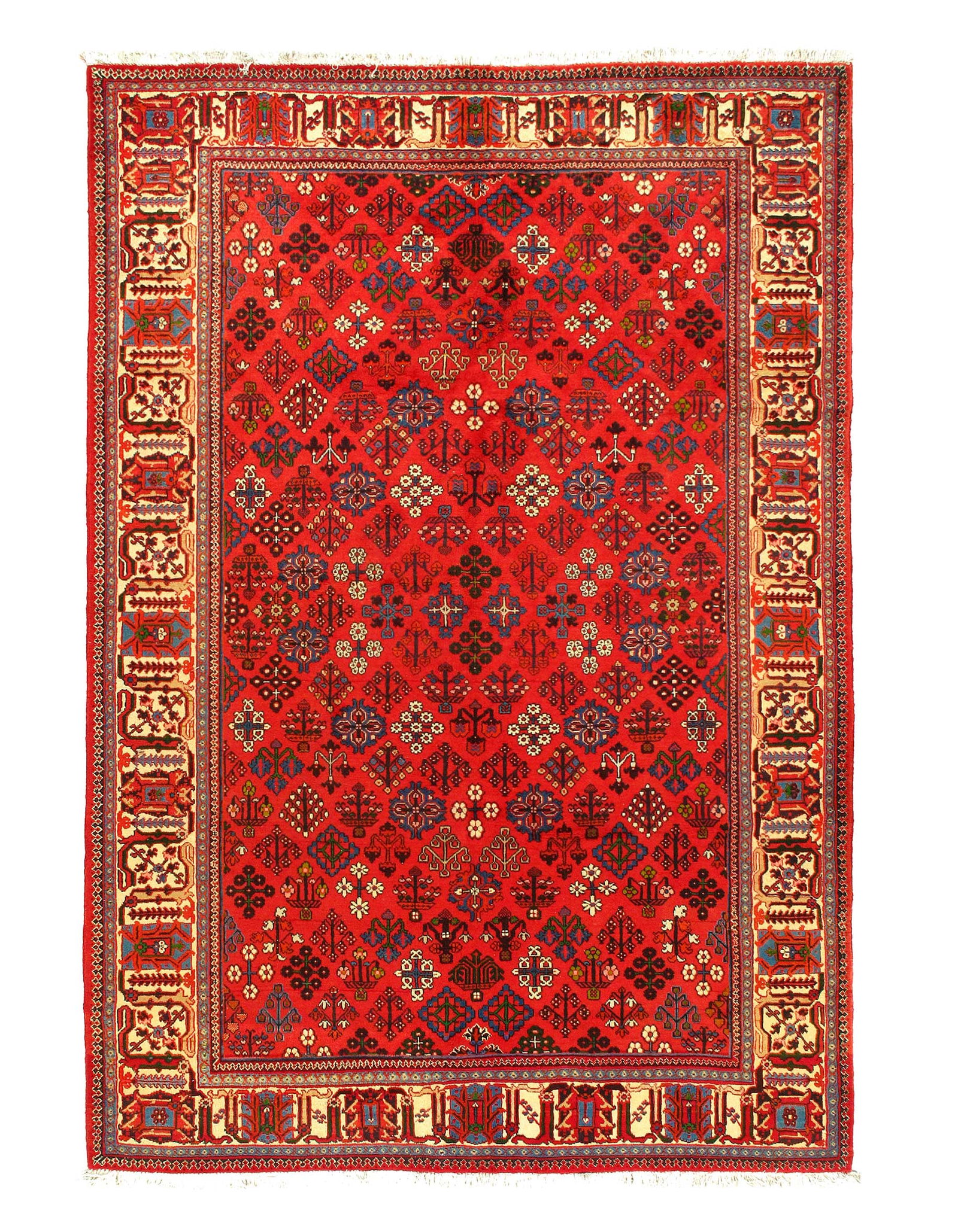Rust Persian Hand Knotted Joshegan 7' x 10' (1 of 4)