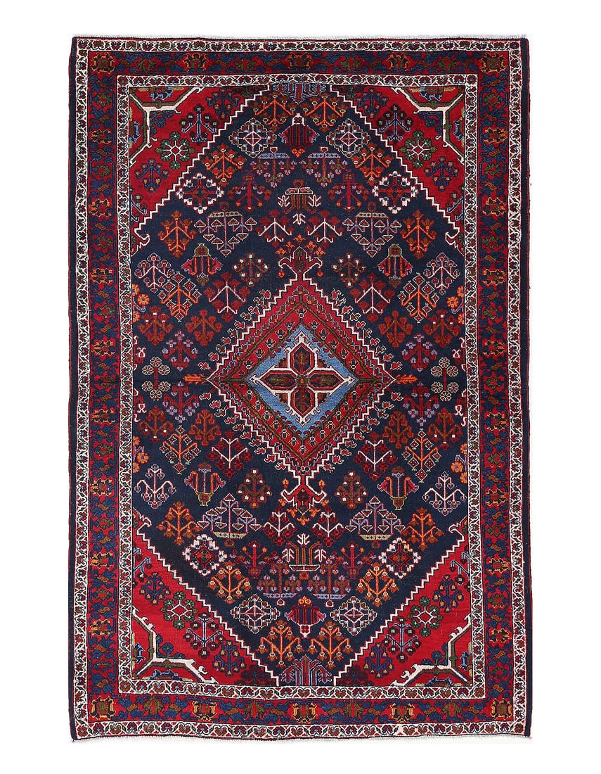 Fine Hand Knotted Persian Joshegan rug 4'6"x6'10": Fine Hand Knotted Persian Joshegan rug 4'6"x6'10" - circa 1970, Josheghan, Hand-Knotted, Lamb's Wool, 300 -D14003- 862.This item is part of our fine auction collection which includes many fine home ac