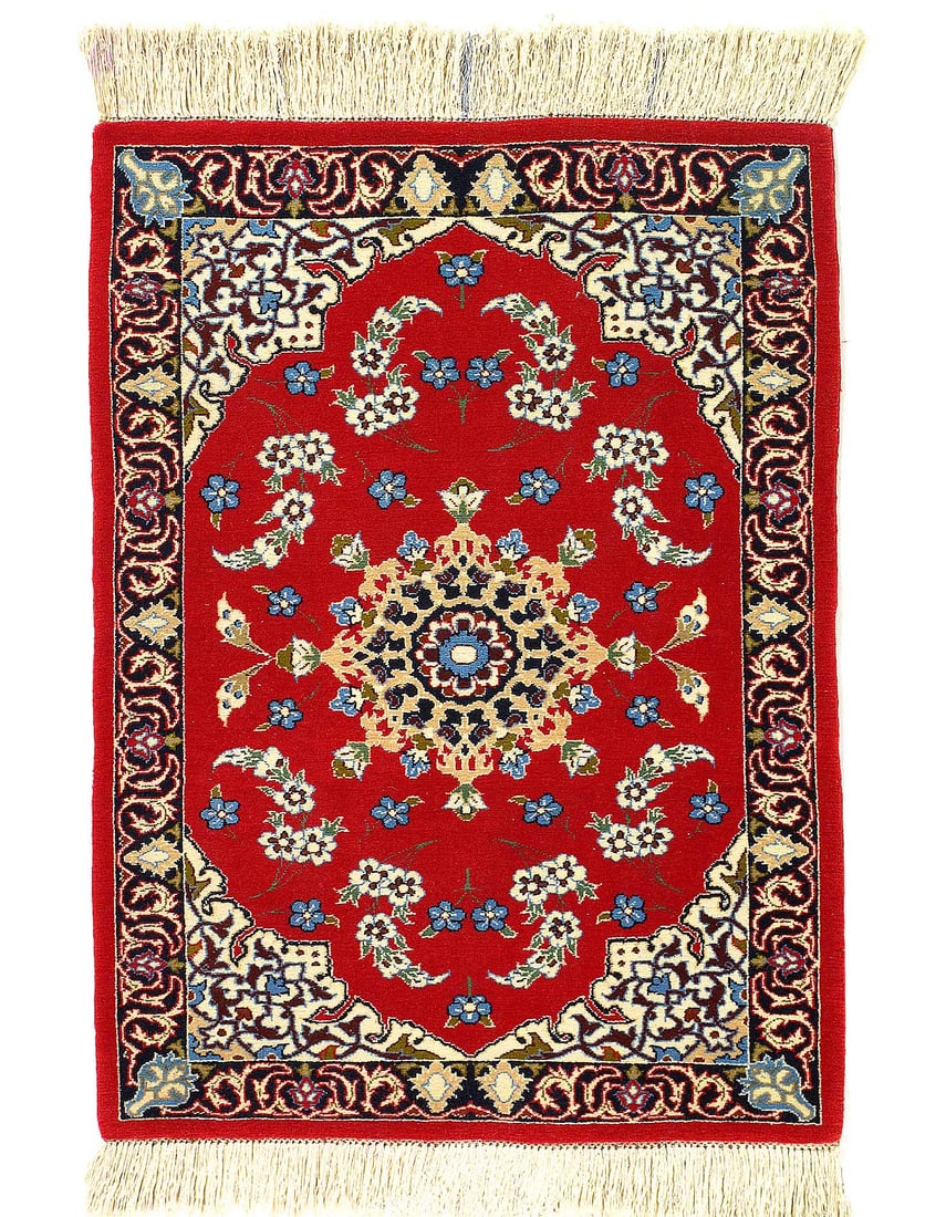 Fine Hand knotted Persian Isfahan 2' X 2'8'': Fine Hand knotted Persian Isfahan 2' X 2'8'' - New, Isfahan, Hand-Knotted, Lamb's Wool, 300 -D03384- 862.This item is part of our fine auction collection which includes many fine home accessories incl