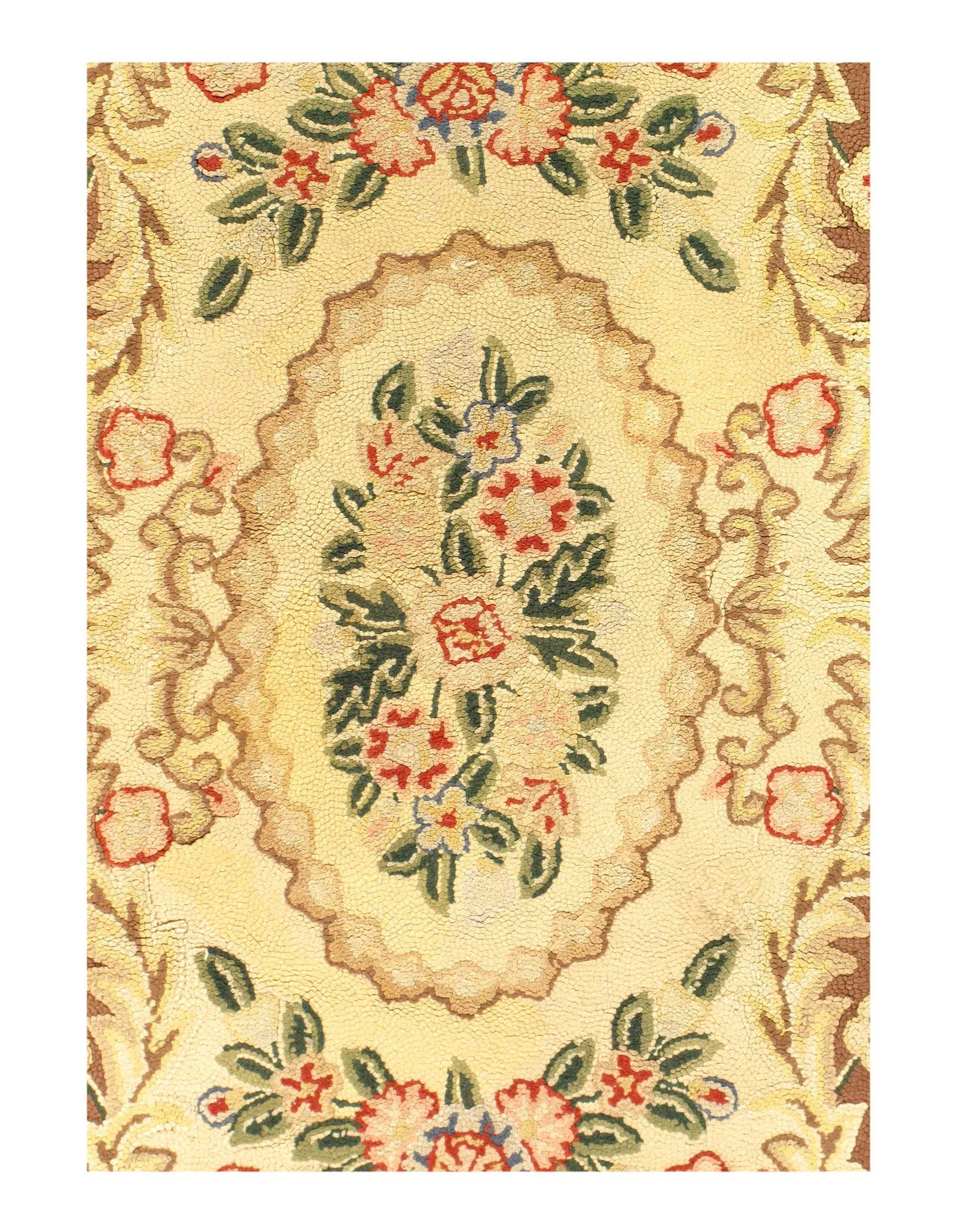 Antique American hooked rug 3'X 4'8': Antique American hooked rug 3'X 4'8' - CIRCA 1940, Hooked Rug, Handmade, Lamb's Wool, 300 -D11816- 862.This item is part of our fine auction collection which includes many fine home accessories includ