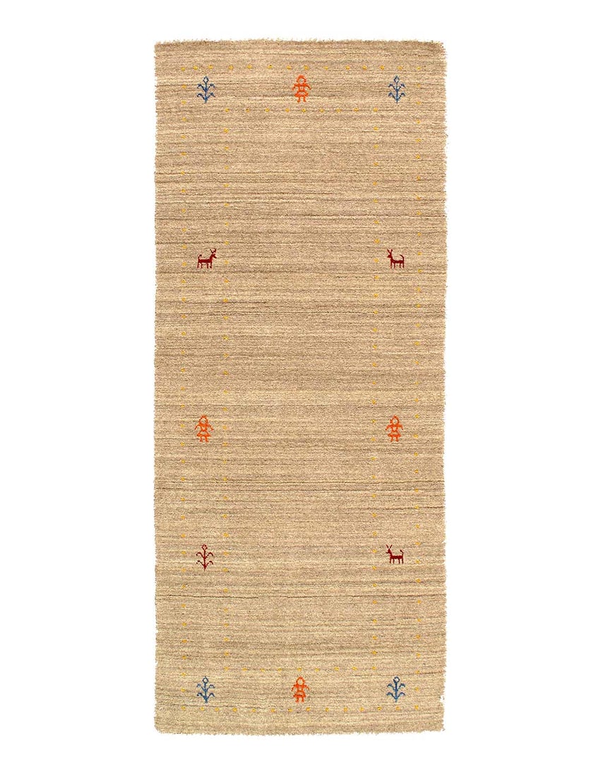 Fine Hand Knotted Persian Gabbeh Design 2'6"X 6': Fine Hand Knotted Persian Gabbeh Design 2'6"X 6'- New, Gabbeh, Hand-Knotted, Lamb's Wool, 300 -D15322- 862.This item is part of our fine auction collection which includes many fine home accessories in