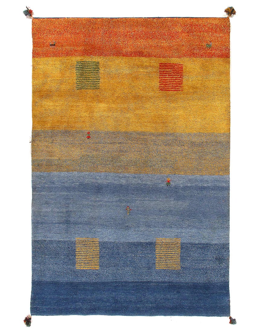 Gabbeh Wool Rug - 6'x9': Gabbeh Wool Rug - 6'x9' - New, Gabbeh, Hand-Woven, Lamb's Wool, 300 -24319- 862.This item is part of our fine auction collection which includes many fine home accessories including antique rugs, vinta