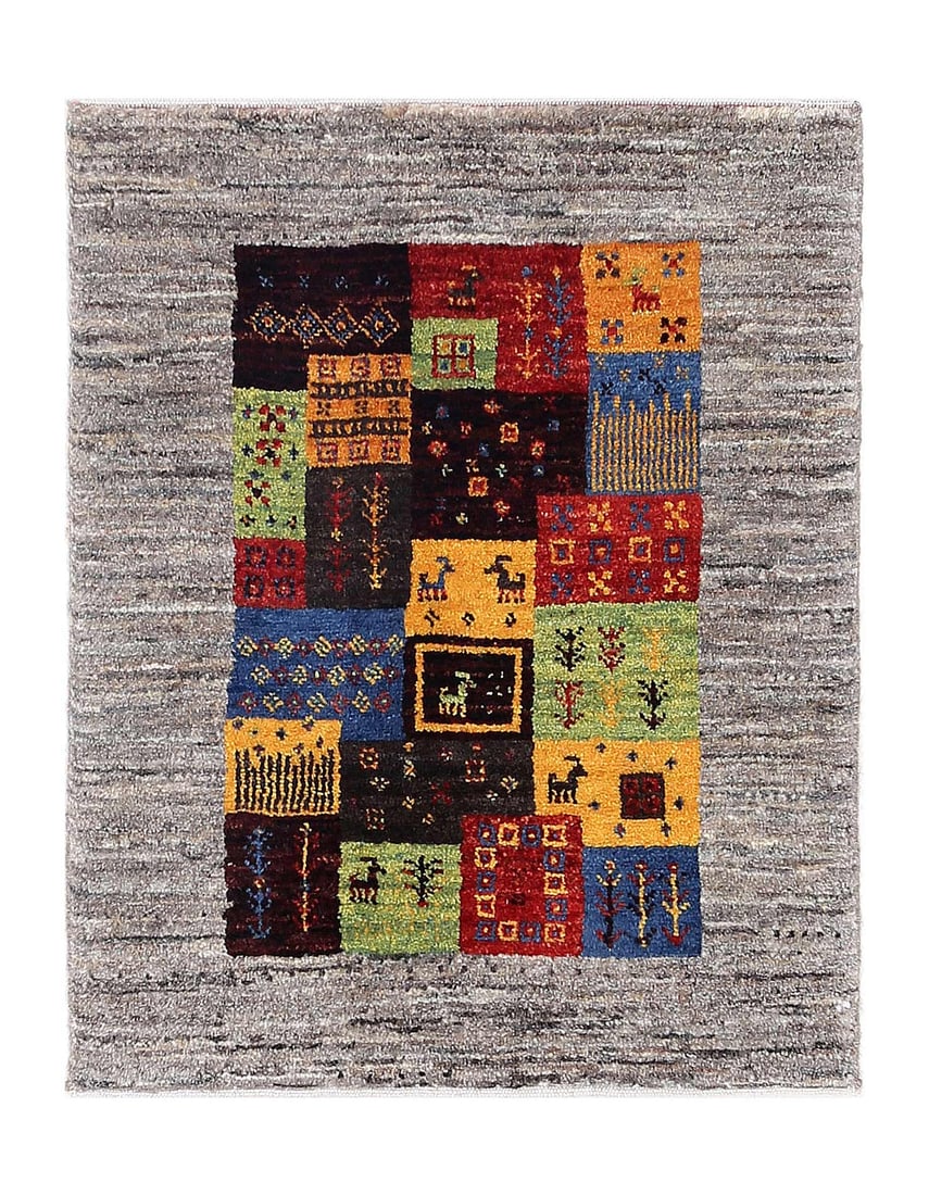 Fine Hand knotted Persian Gabbeh 1'11"X 2'3": Fine Hand knotted Persian Gabbeh 1'11"X 2'3" - NEW, Gabbeh, Hand-Knotted, Lamb's Wool, 300 -D13567- 862.This item is part of our fine auction collection which includes many fine home accessories inclu
