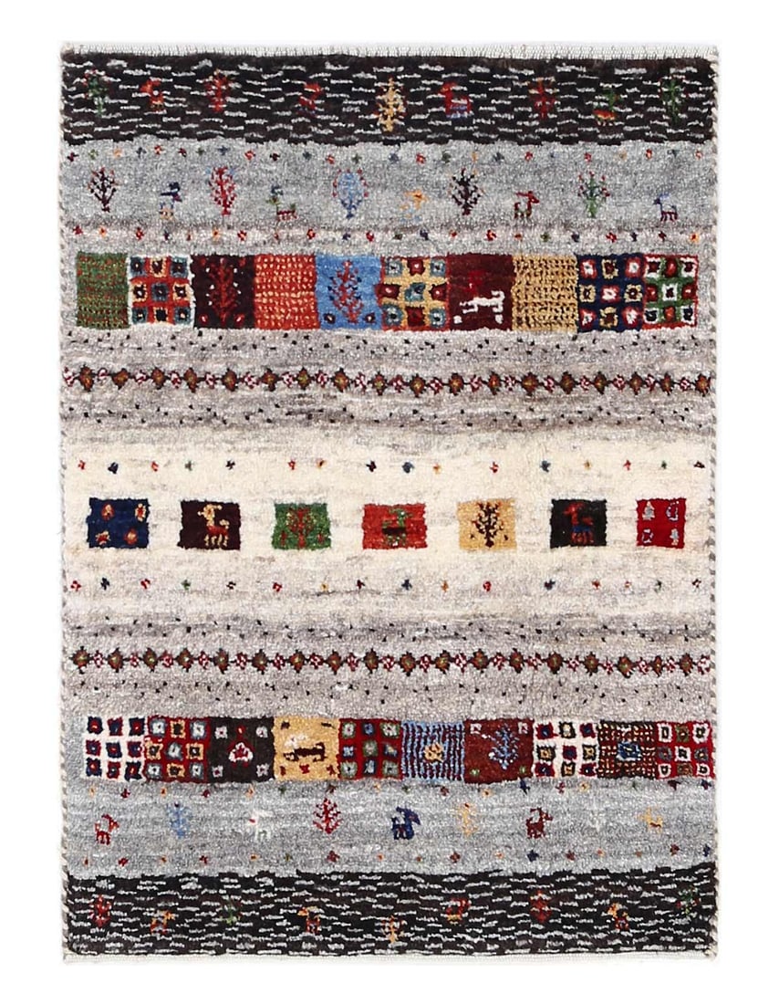 Fine Hand knotted Persian Gabbeh 2'X 2'6": Fine Hand knotted Persian Gabbeh 2'X 2'6" - NEW, Gabbeh, Hand-Knotted, Lamb's Wool, 300 -D13774- 862.This item is part of our fine auction collection which includes many fine home accessories includin