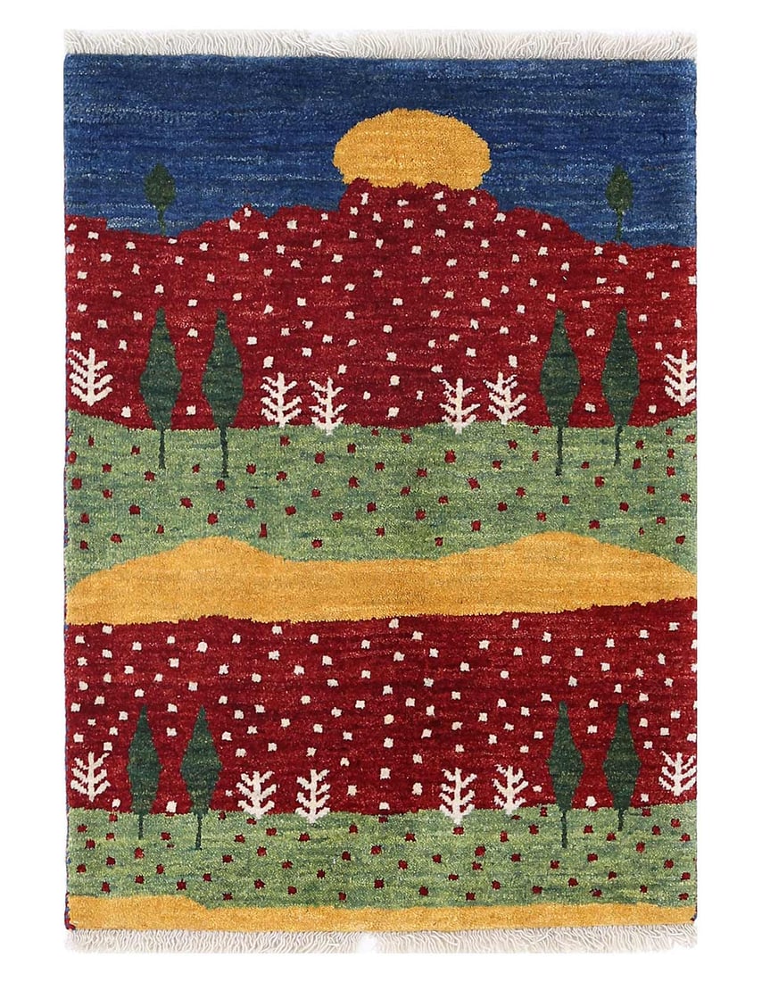 Rust Color Fine Hand knotted Persian Gabbeh 2'1"X 3'1": Rust Color Fine Hand knotted Persian Gabbeh 2'1"X 3'1" - NEW, Gabbeh, Hand-Knotted, Lamb's Wool, 300 -D13757- 862.This item is part of our fine auction collection which includes many fine home accesso