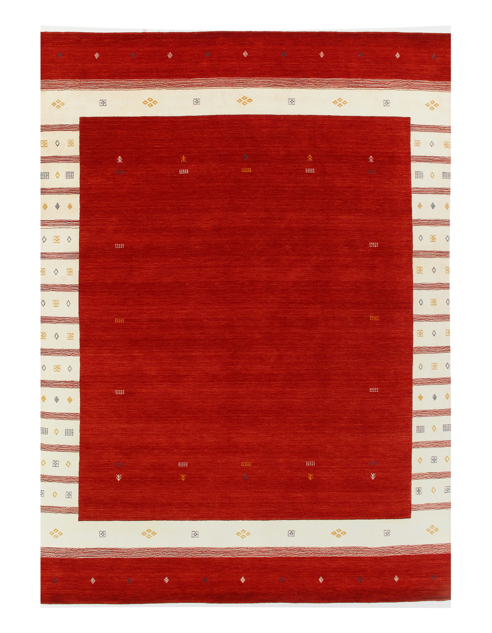 Rust Fine Persian Hand Knotted Gabbeh Design 9' X 12': Rust Fine Persian Hand Knotted Gabbeh Design 9' X 12' - New, Gabbeh, Hand-Knotted, Lamb's Wool, 300 -D11003- 862.This item is part of our fine auction collection which includes many fine home accessor
