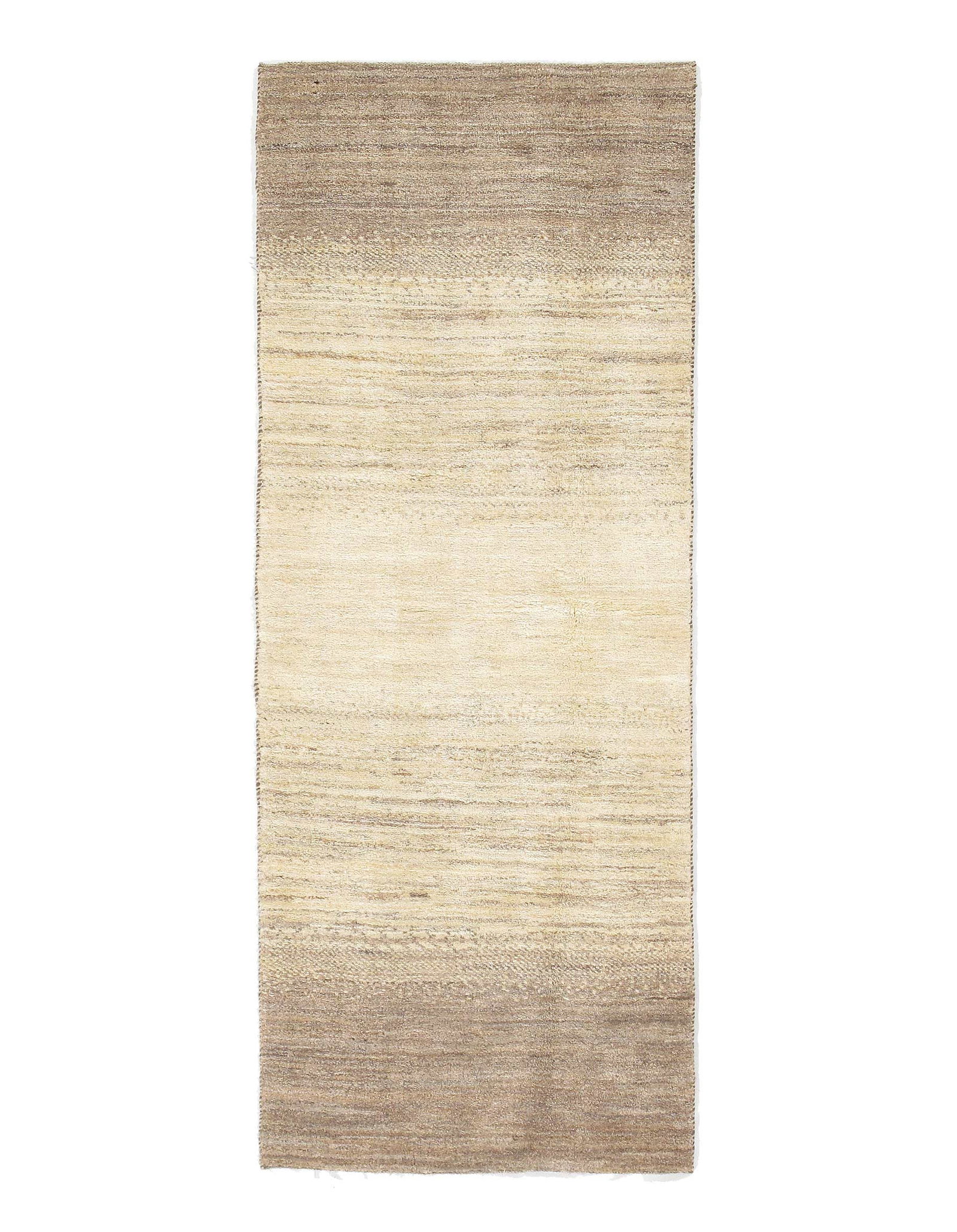 Ivory Genuine Persian Gabbeh 2'6" X 6'5": Ivory Genuine Persian Gabbeh 2'6" X 6'5" - New, Gabbeh, Hand-Knotted, Lamb's Wool, 300 -D09251- 862.This item is part of our fine auction collection which includes many fine home accessories including