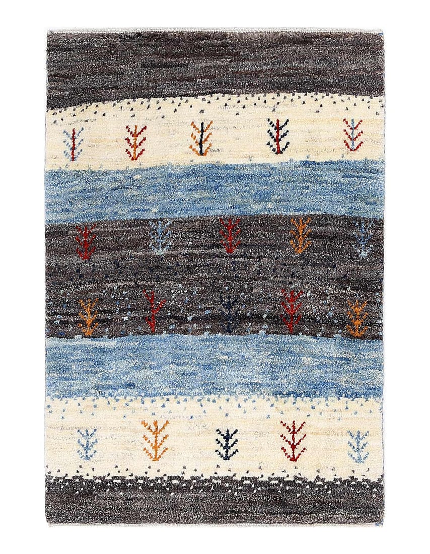 Multi color Fine hand Knotted Persian Gabbeh 2' X 3': Multi color Fine hand Knotted Persian Gabbeh 2' X 3' - New, Gabbeh, Hand-Knotted, Lamb's Wool, 300 -D13853- 862.This item is part of our fine auction collection which includes many fine home accessori