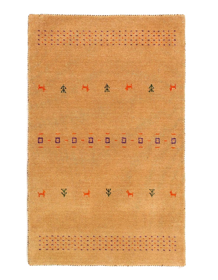 Fine Hand Knotted Persian Gabbeh Design 5'5'' X 7'7'': Fine Hand Knotted Persian Gabbeh Design 5'5'' X 7'7'' - New, Gabbeh, Hand-Knotted, Lamb's Wool, 300 -D12348- 862.This item is part of our fine auction collection which includes many fine home accessor