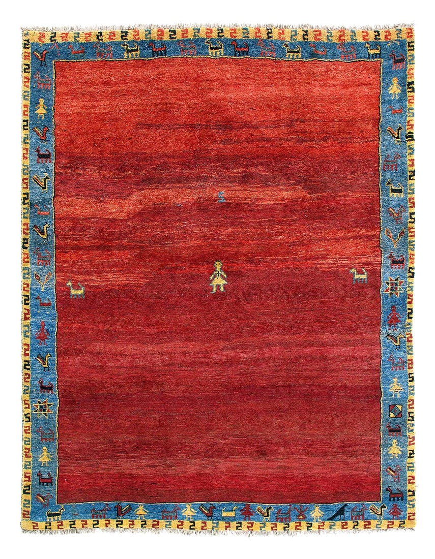 Fine Hand Knotted Persian Gabbeh 7'8'' X 9'11'': Fine Hand Knotted Persian Gabbeh 7'8'' X 9'11'' - New, Gabbeh, Hand-Knotted, Lamb's Wool, 300 -D03330- 862.This item is part of our fine auction collection which includes many fine home accessories in