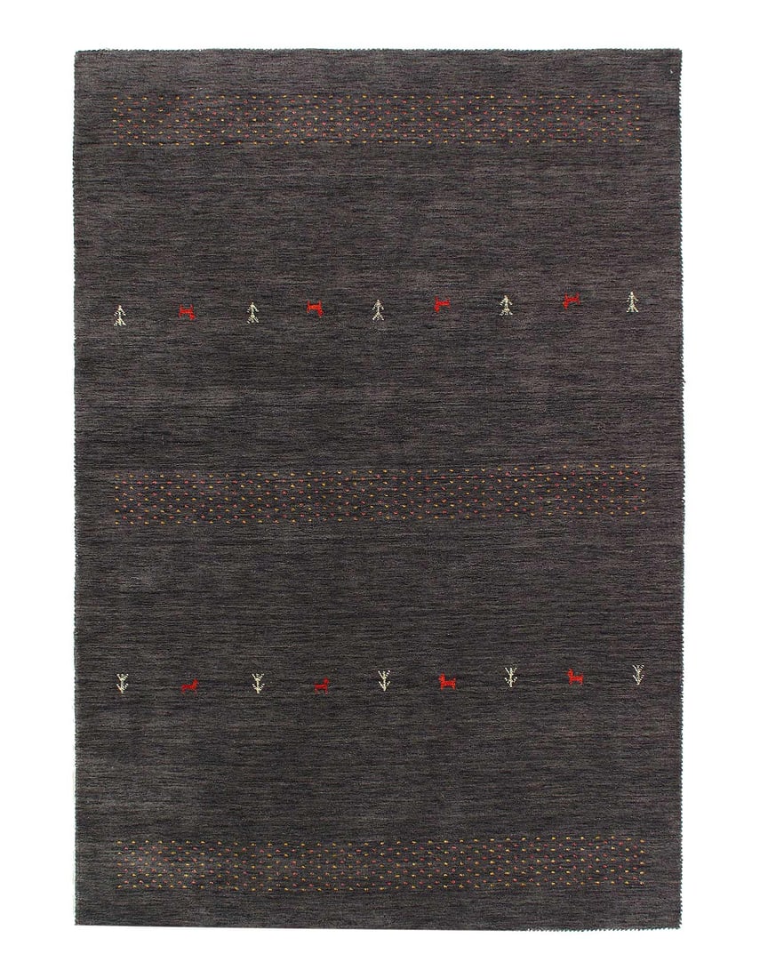 Fine Hand Knotted Persian Gabbeh Design 5'2'' X 7'7'': Fine Hand Knotted Persian Gabbeh Design 5'2'' X 7'7'' - New, Gabbeh, Hand-Knotted, Lamb's Wool, 300 -D12351- 862.This item is part of our fine auction collection which includes many fine home accessor