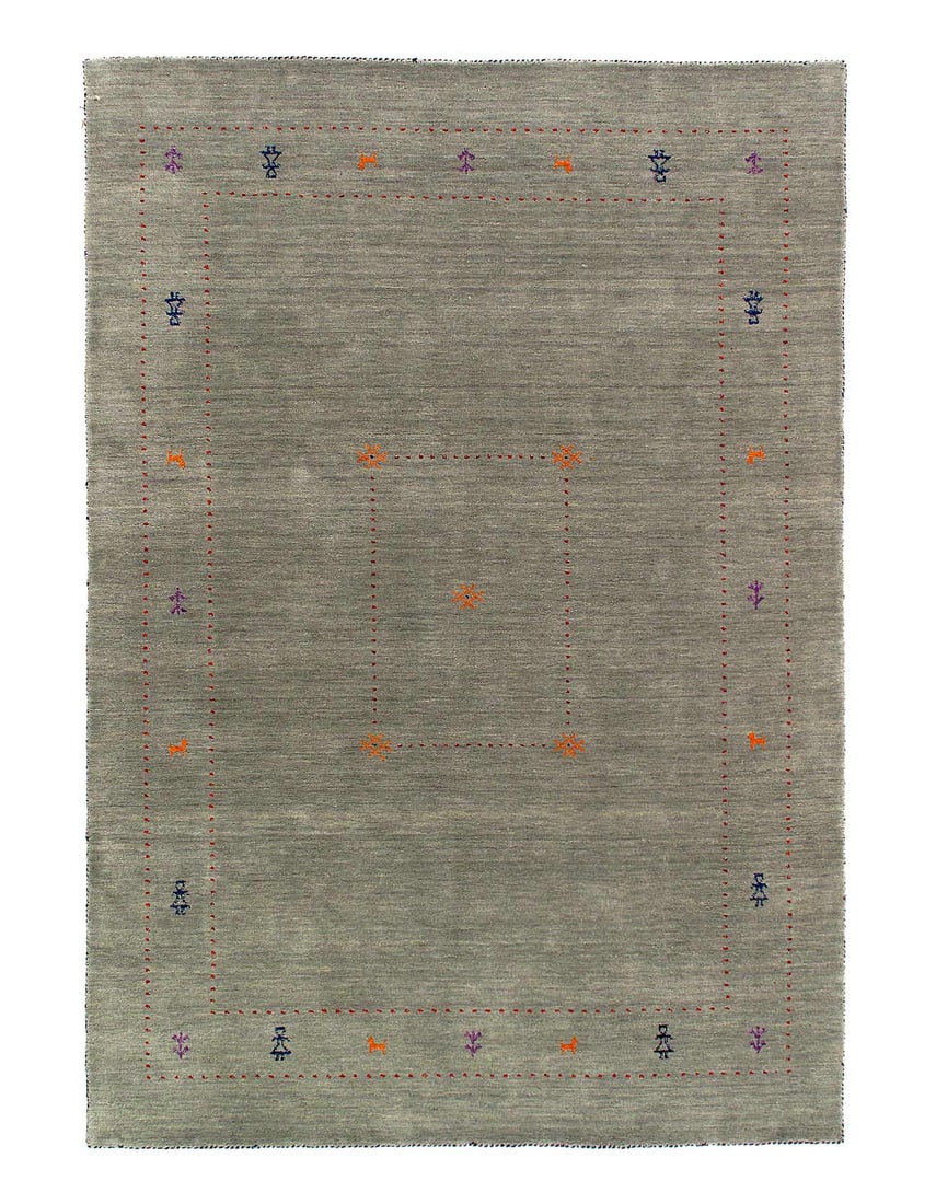 Fine Hand Knotted Persian Gabbeh Design 5'4'' X 7'8'': Fine Hand Knotted Persian Gabbeh Design 5'4'' X 7'8'' - New, Gabbeh, Hand-Knotted, Lamb's Wool, 300 -D12361- 862.This item is part of our fine auction collection which includes many fine home accessor